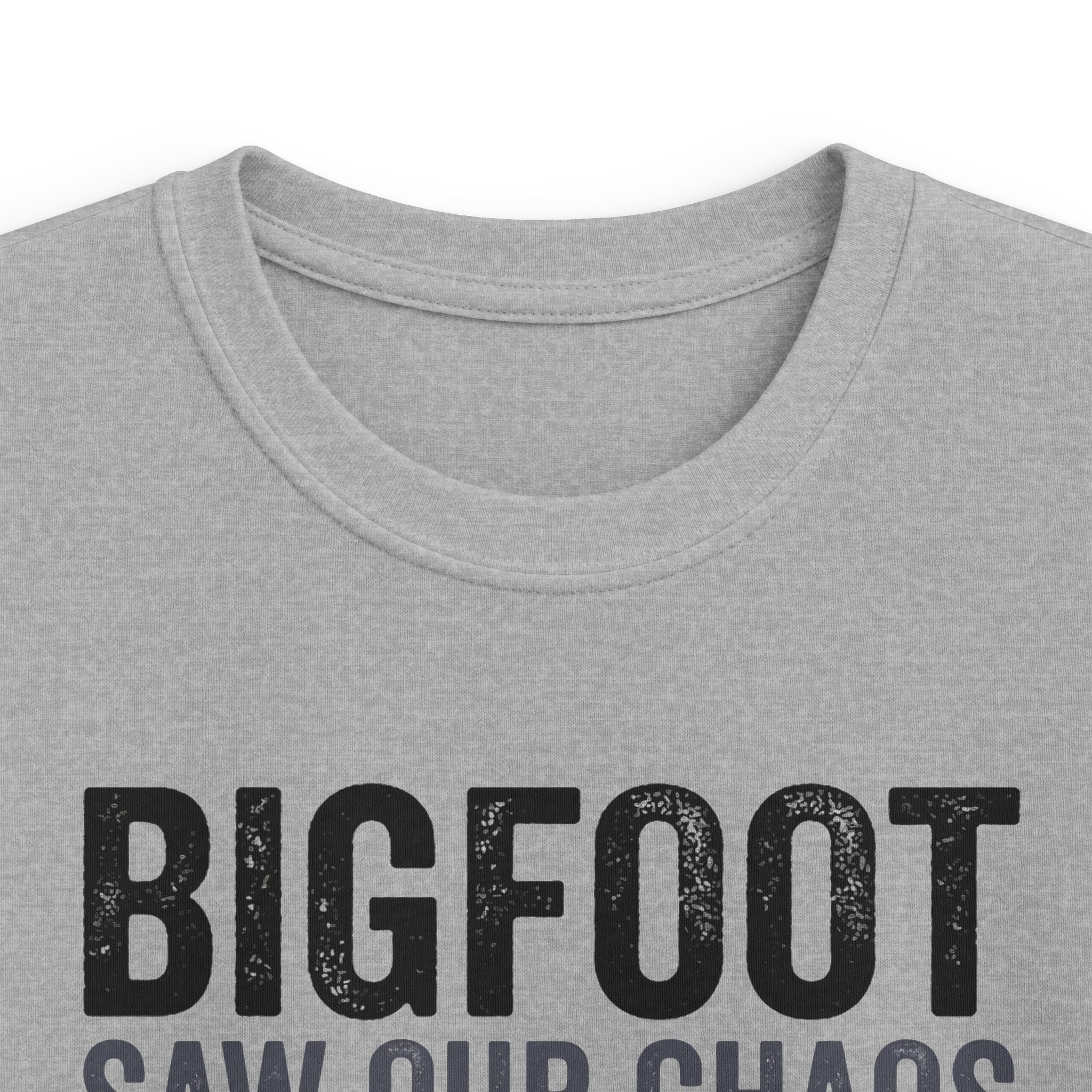 Bigfoot Saw Our Chaos — And Never Came Back Matching Kids T-Shirt