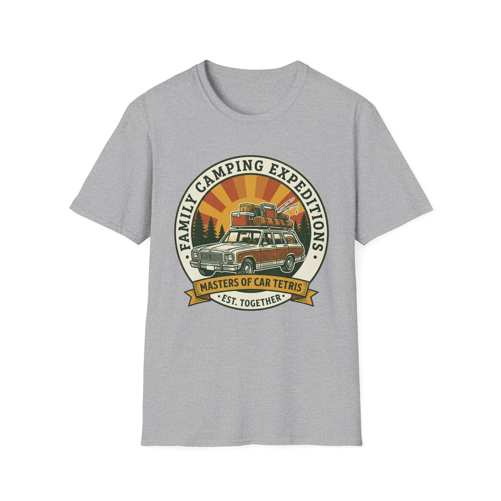 Family Camping Expeditions — Masters of Car Tetris T-Shirt