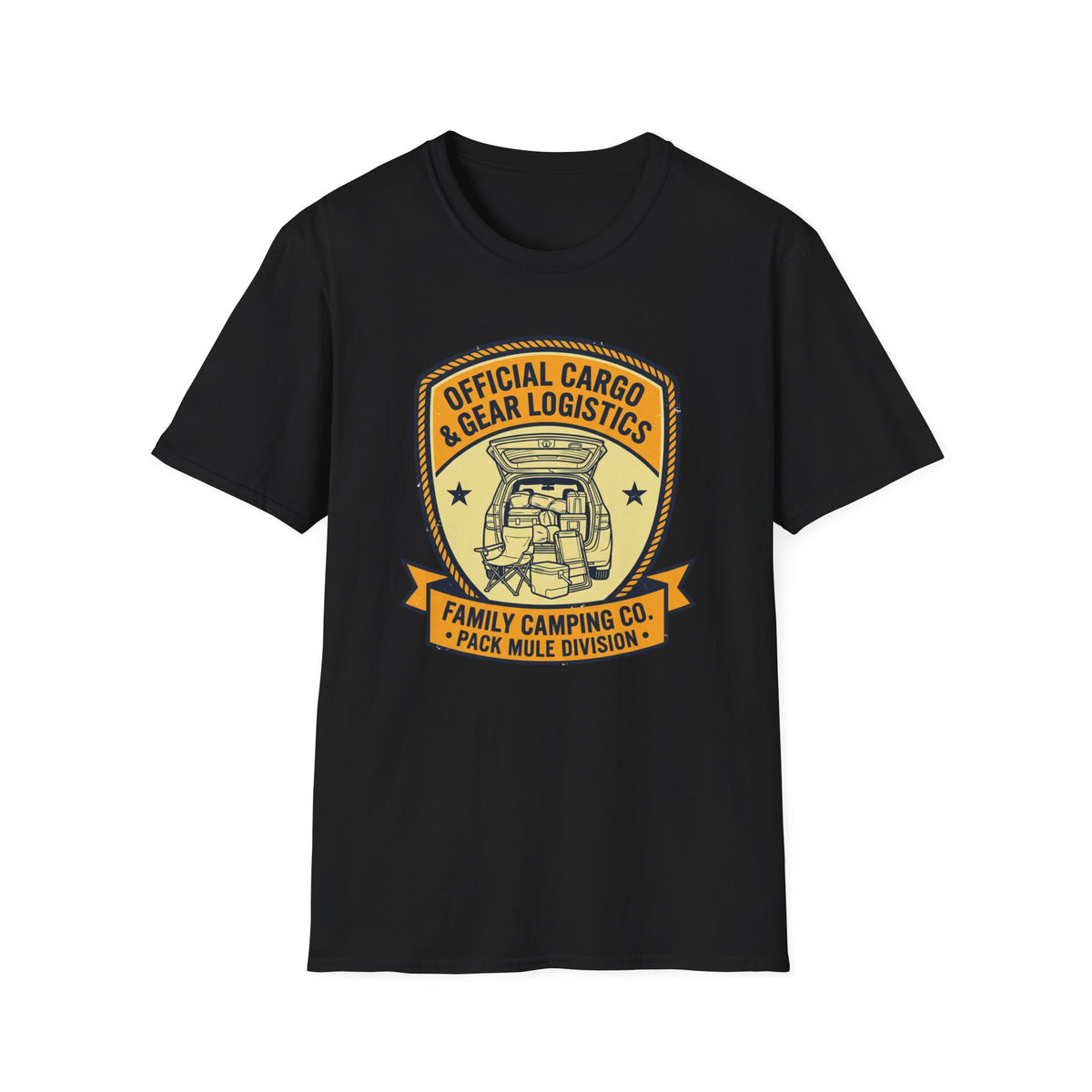 Official Cargo & Gear Logistics — Pack Mule Division T-Shirt