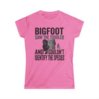 Bigfoot Saw The Toddler — And Couldn't Identify The Species Matching Women T-Shirt