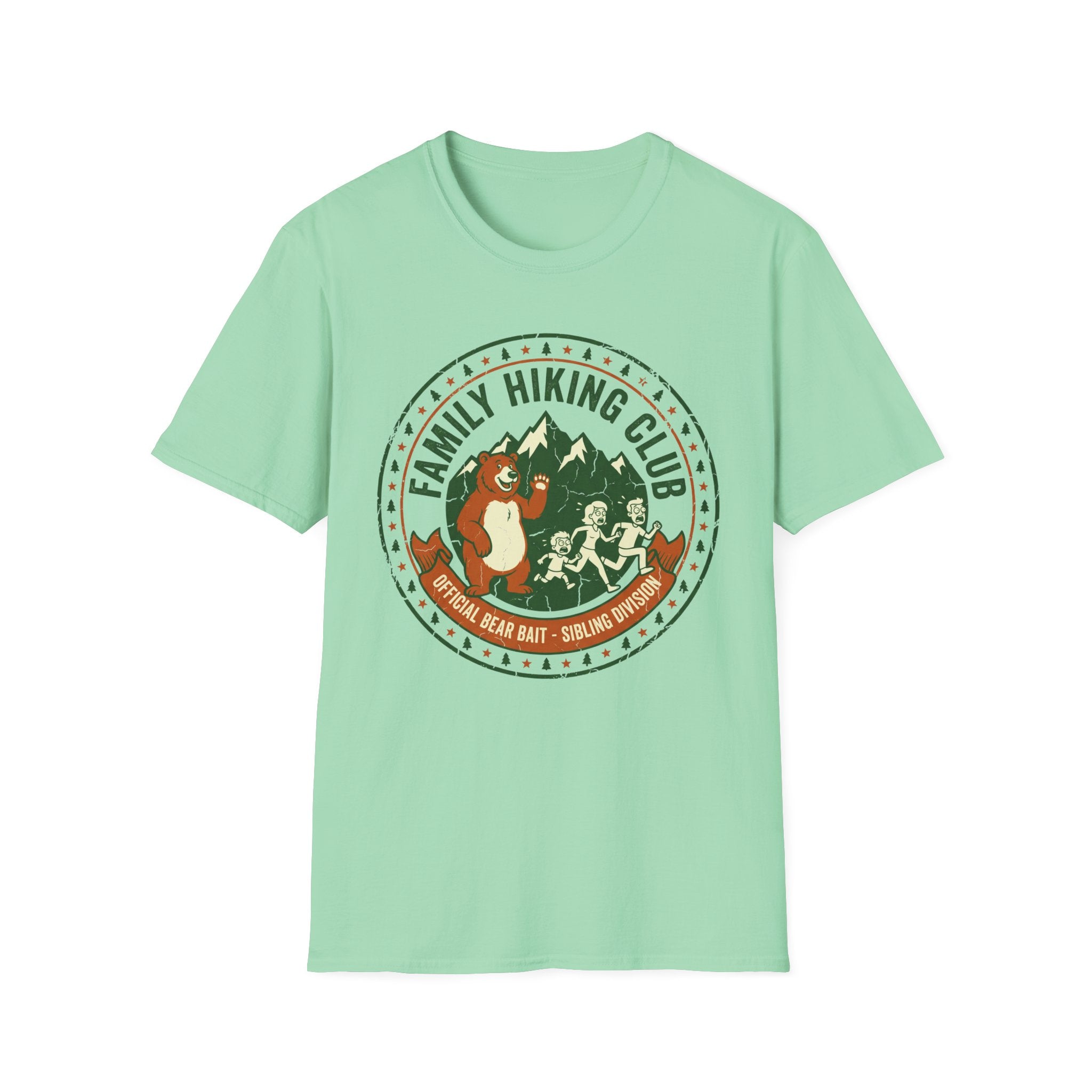 Family Hiking Club — Official Bear Bait Sibling Division T-Shirt