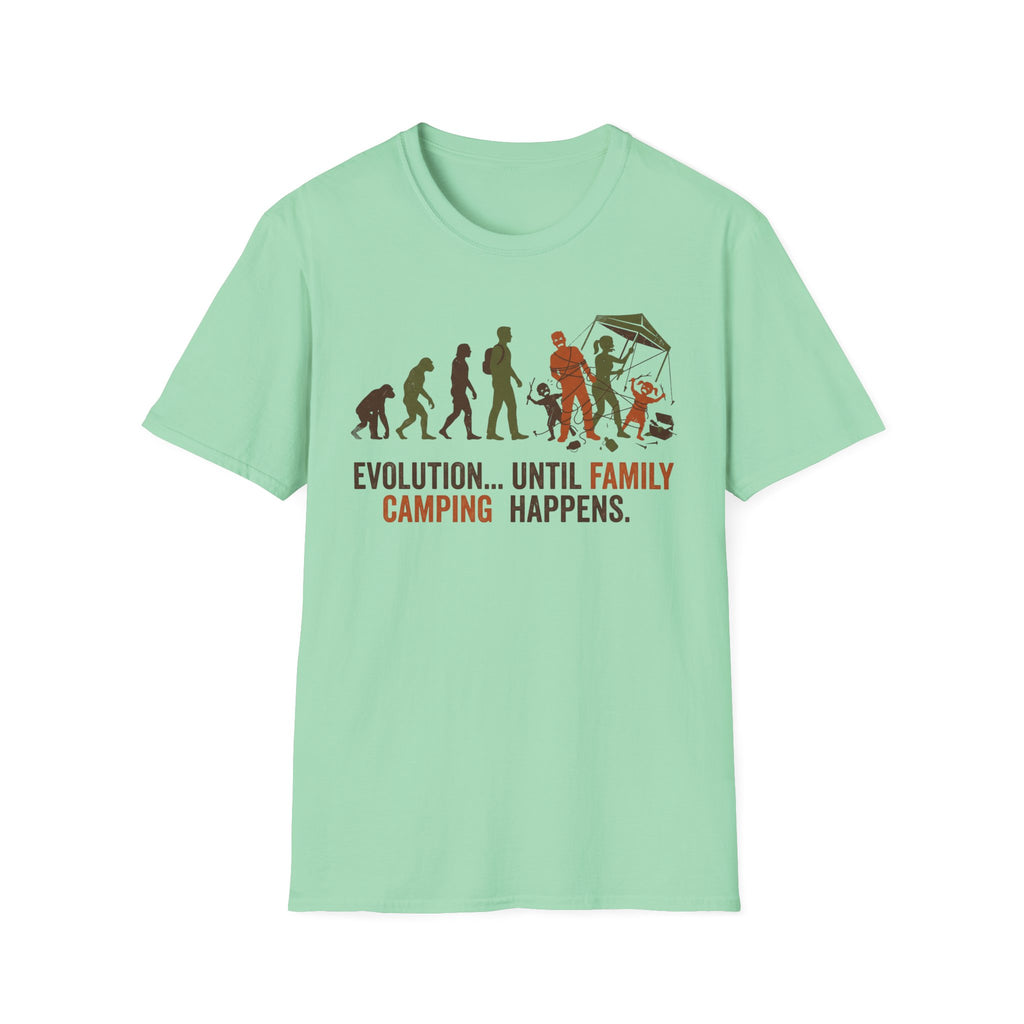 Evolution — Until Family Camping Happens T-Shirt