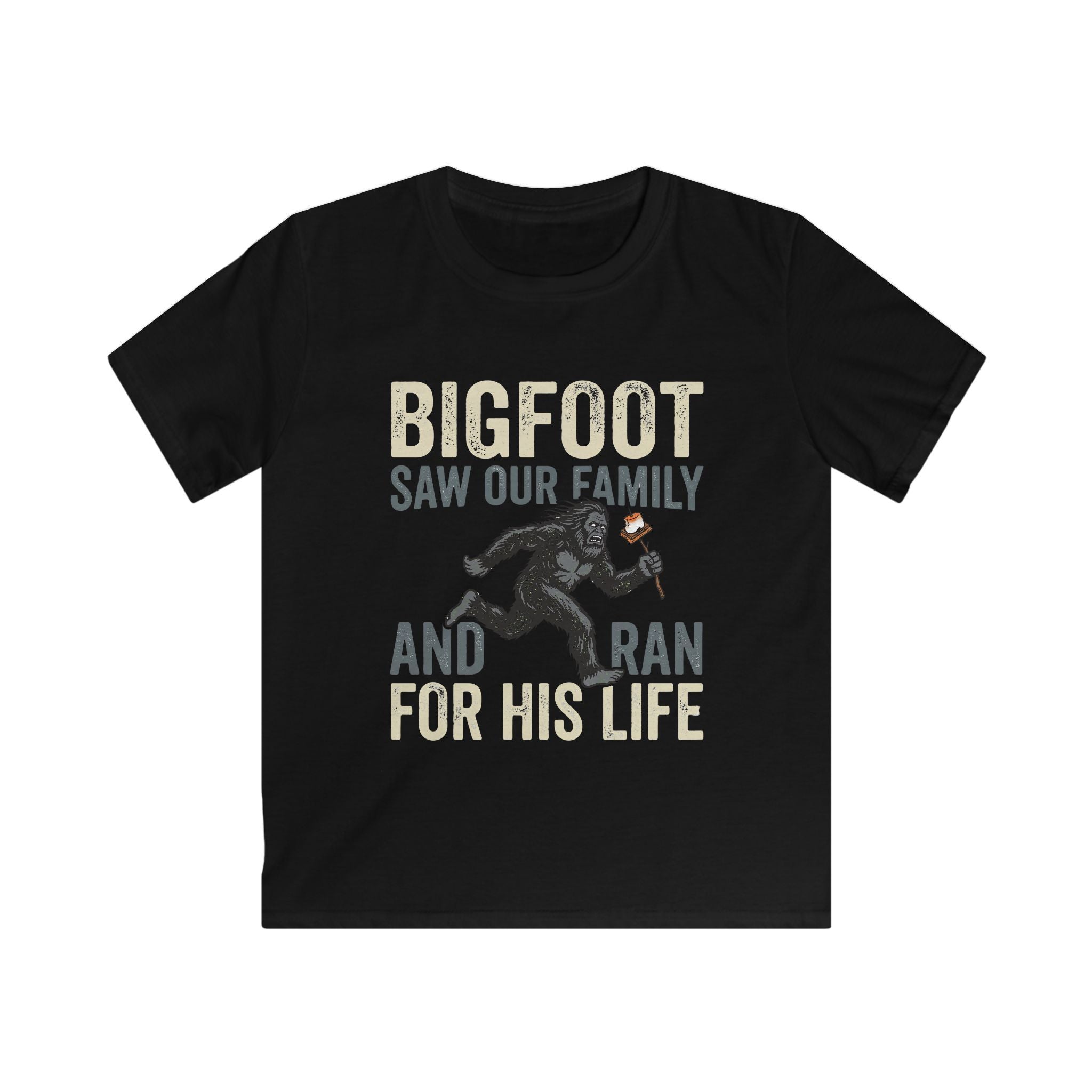 Bigfoot Saw Our Family And Ran For His Life Matching Kids T-Shirt