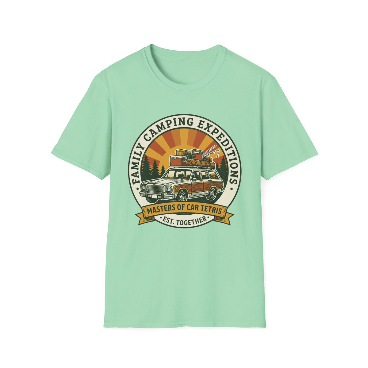 Family Camping Expeditions — Masters of Car Tetris T-Shirt