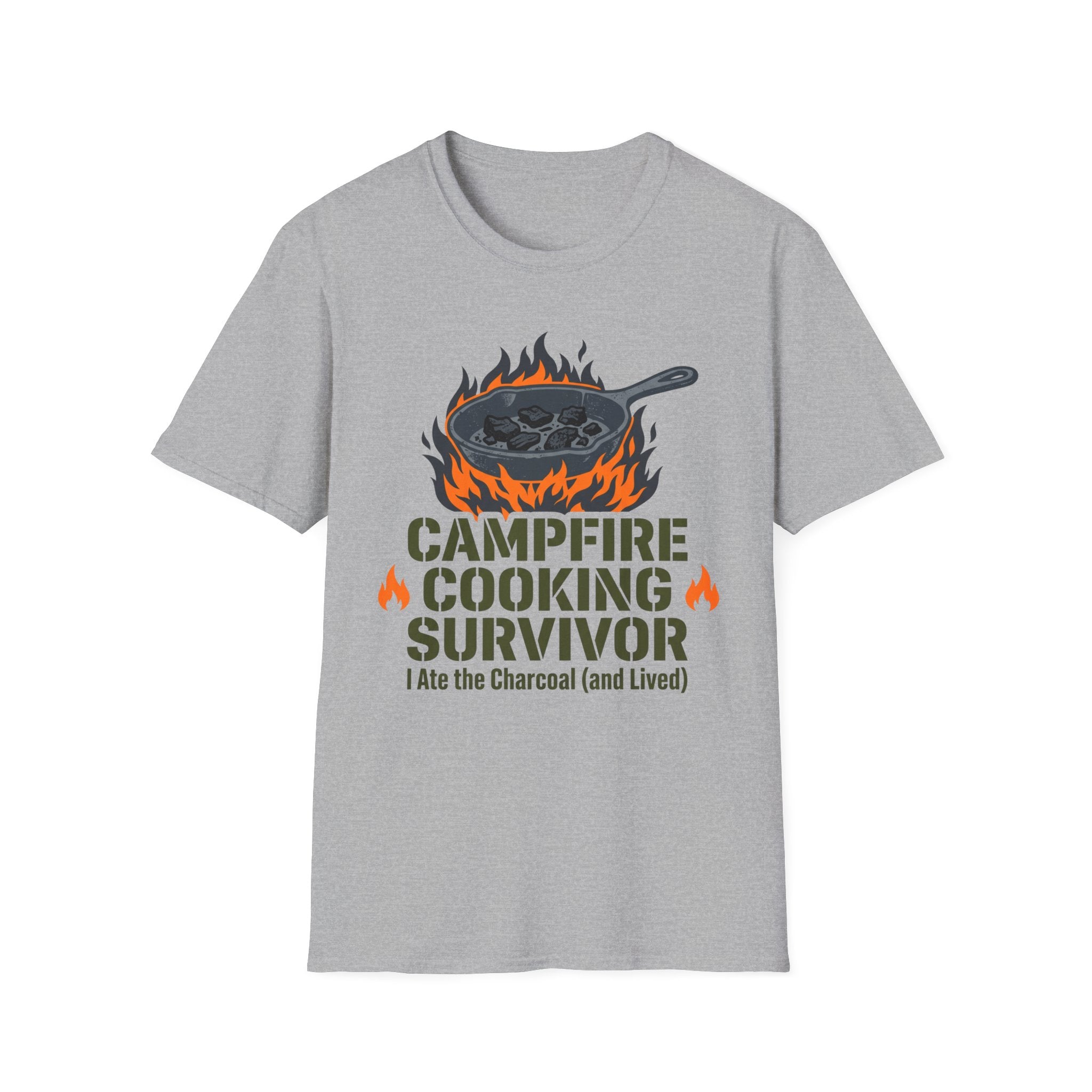 Campfire Cooking Survivor — I Ate the Charcoal (and Survived) Family Camping T-Shirt