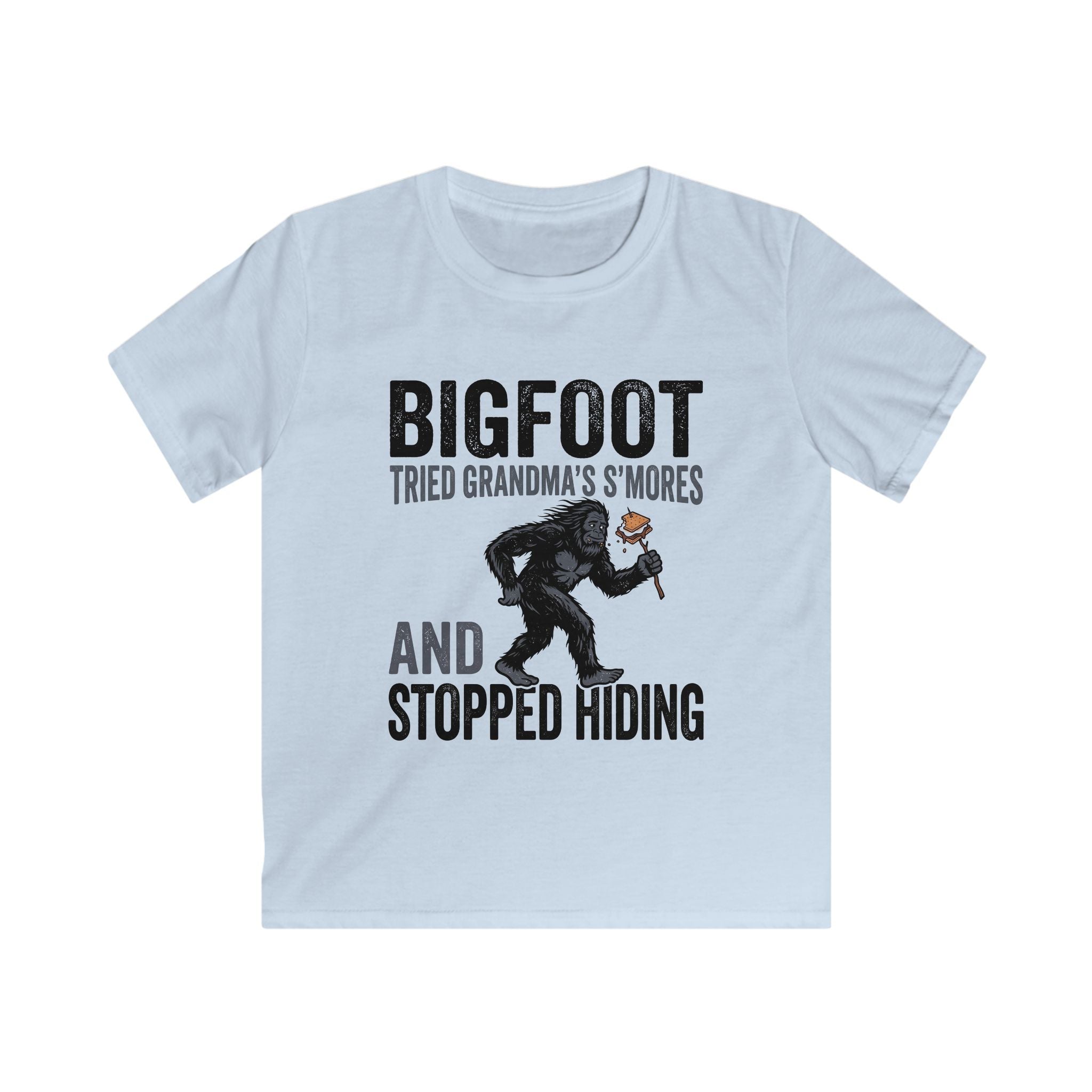Bigfoot Tried Grandma's S'Mores — And Stopped Hiding Matching Kids T-Shirt