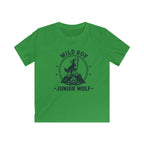 Wild Boy — Junior Wolf Matching Kids T-Shirt