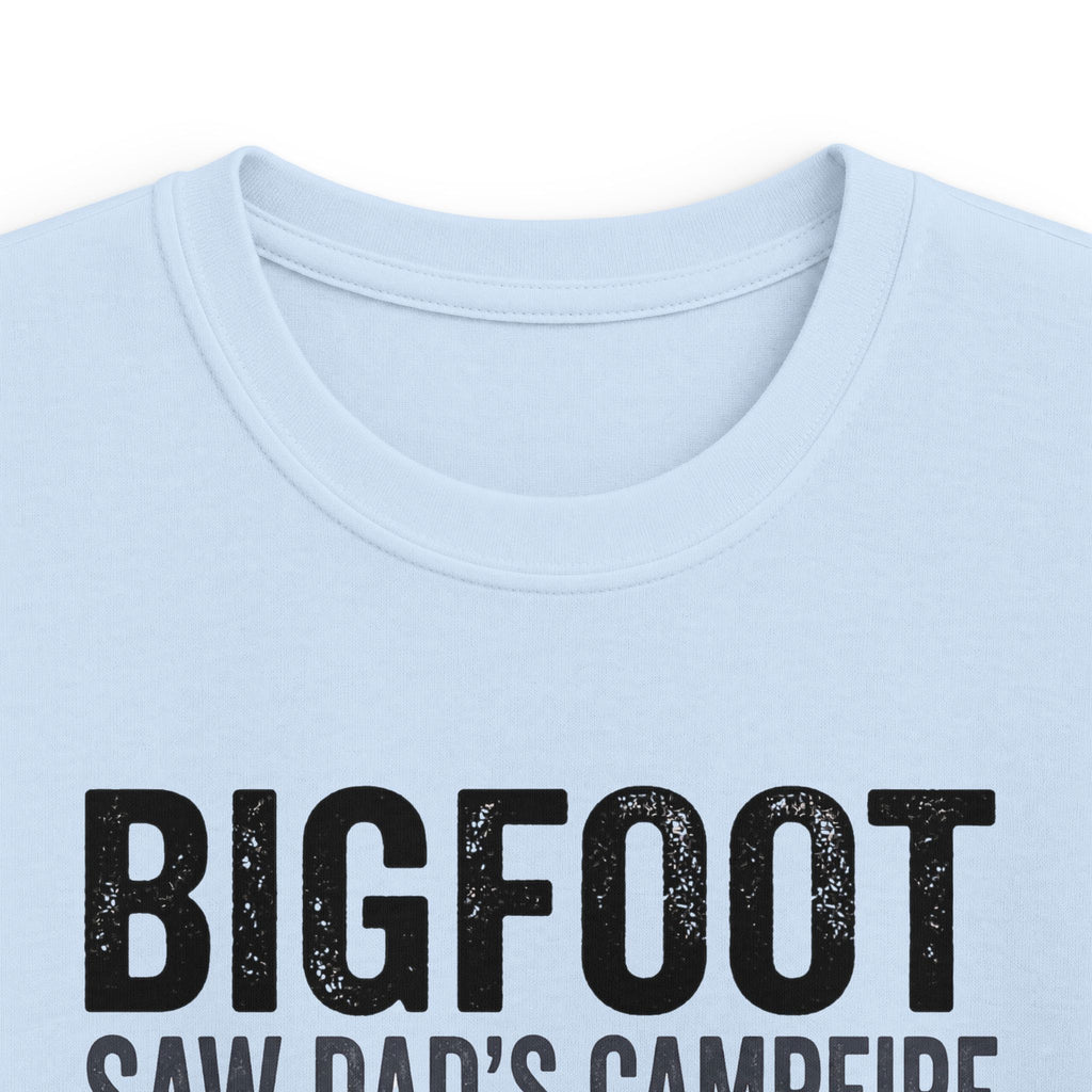 Bigfoot Saw Dad's Campfire — And Kept His Distance Matching Kids T-Shirt
