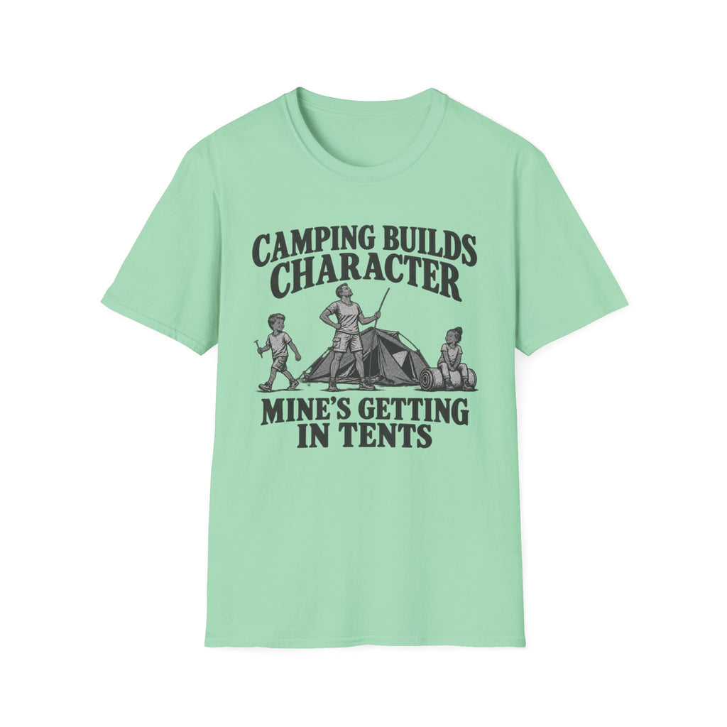 Camping Builds Character Dad T-Shirt