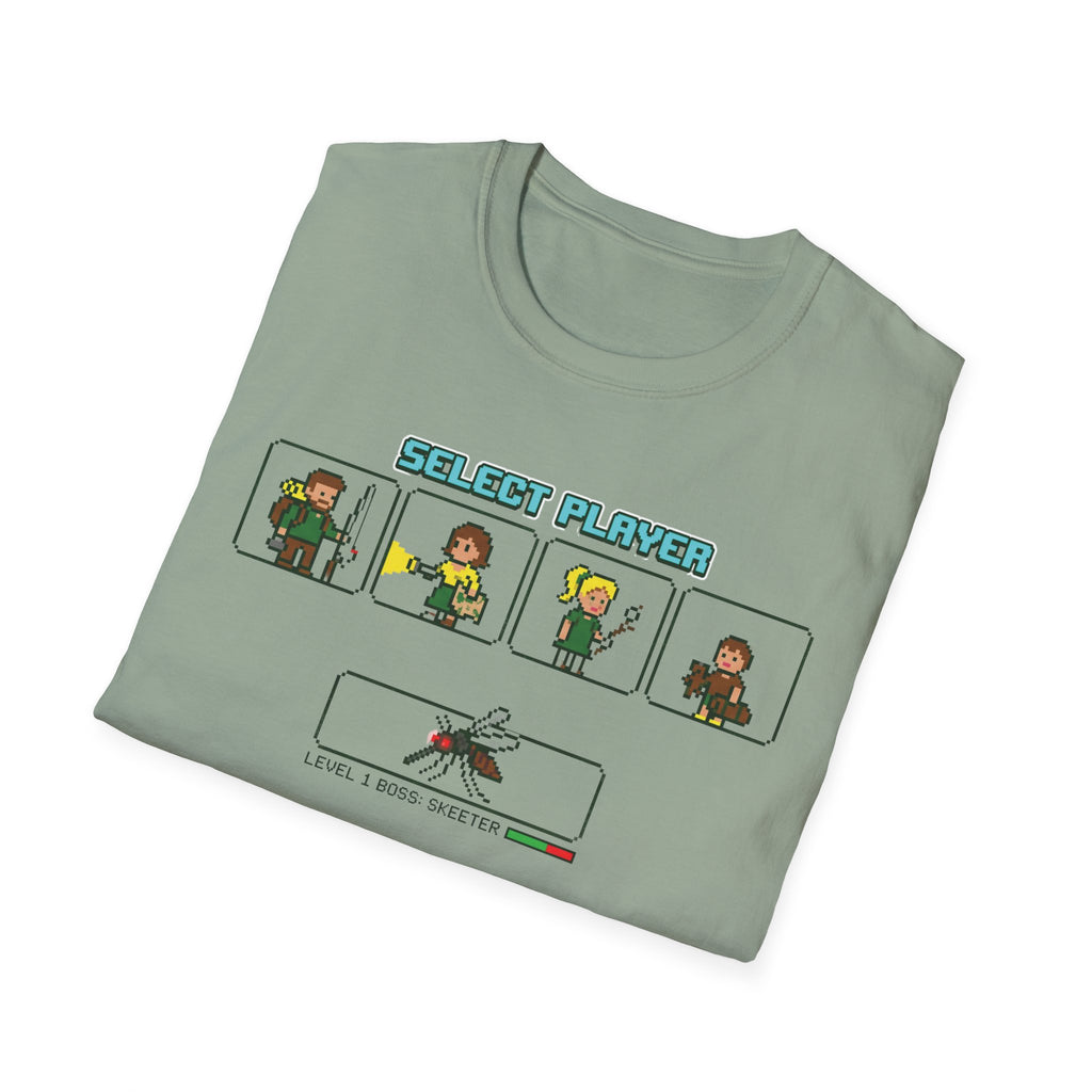 Select Player — With Mosquitoes 8-Bit T-Shirt