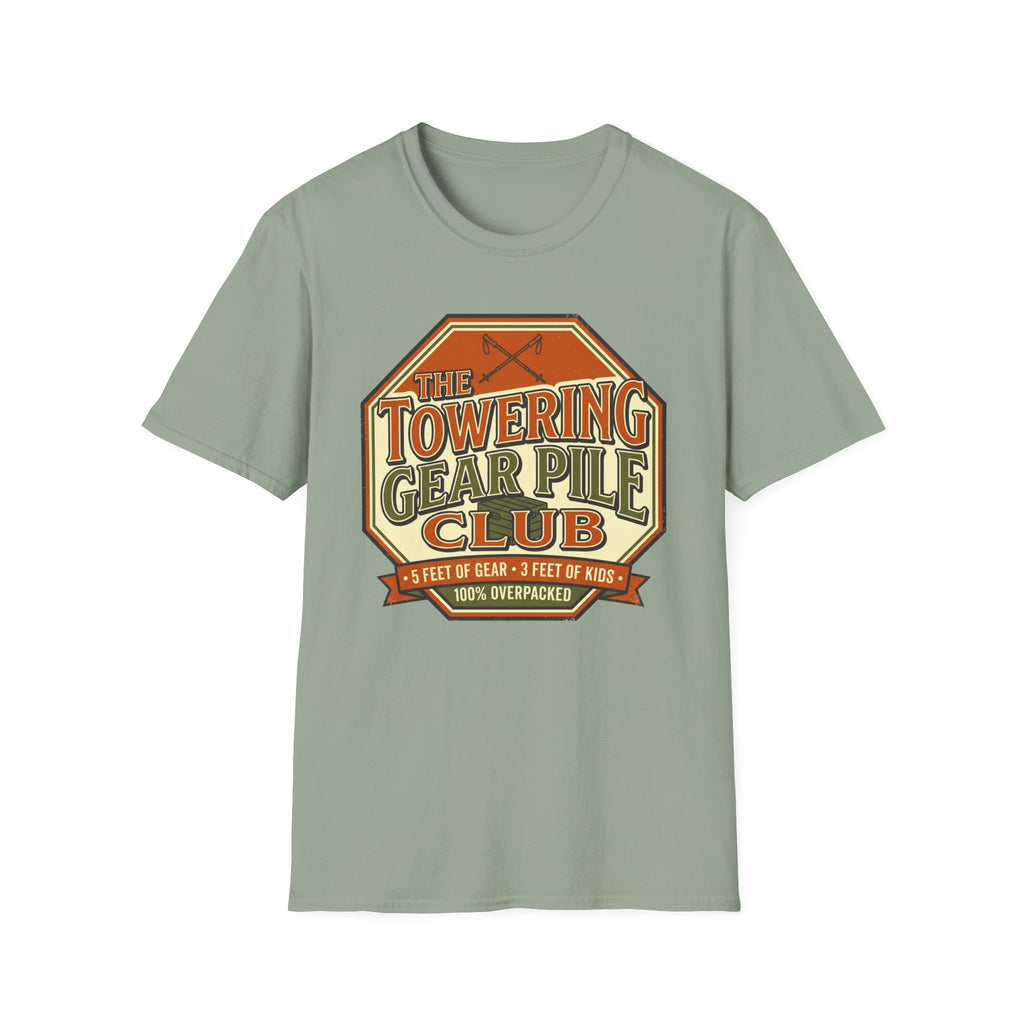 The Towering Gear Pile Club — 100% Overpacked T-Shirt