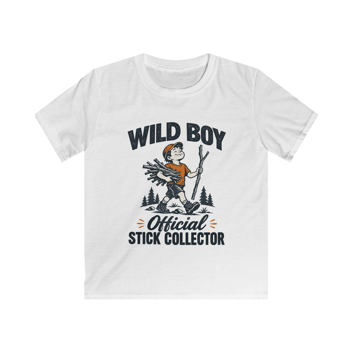 Wild Boy — Official Stick Collector Matching Kids T-Shirt