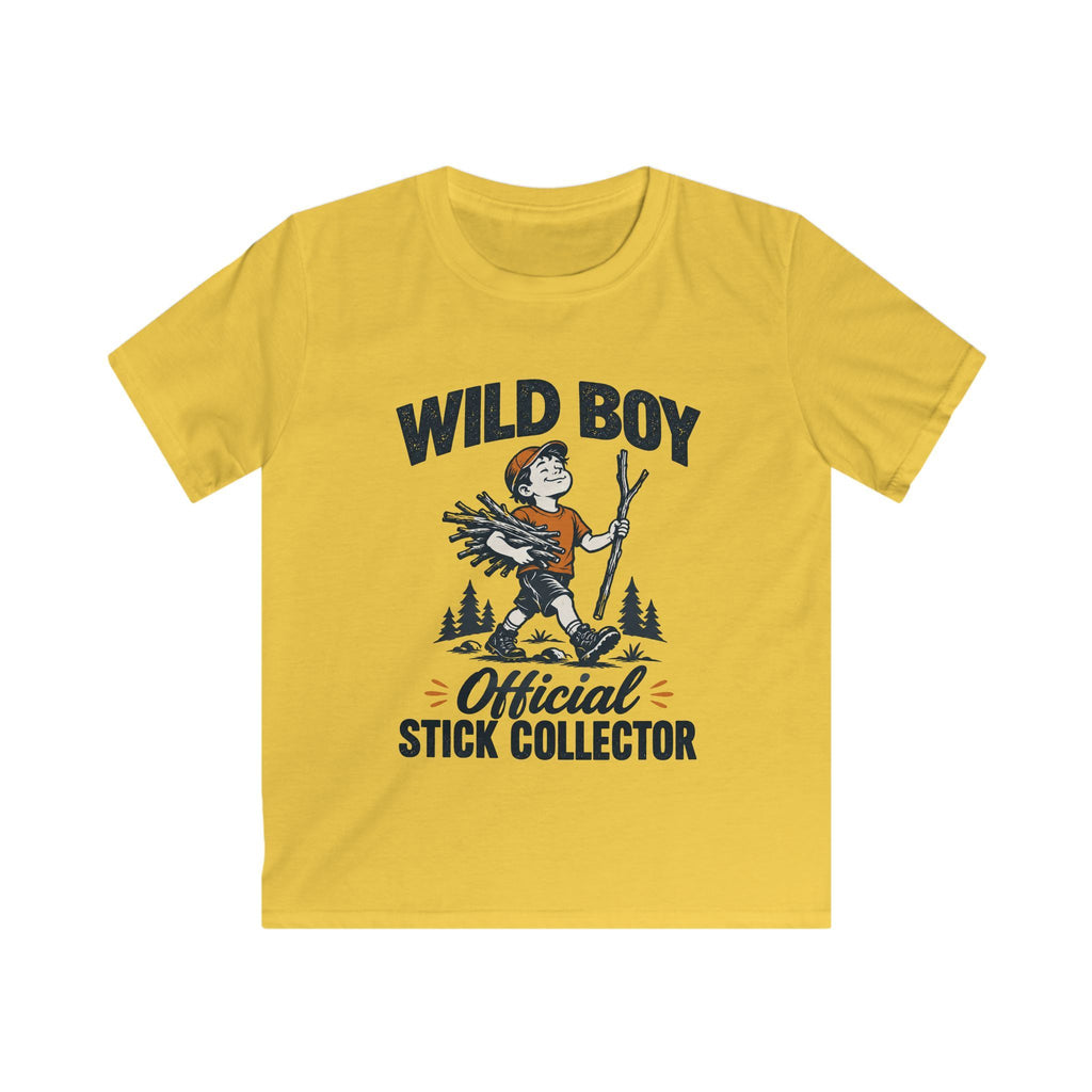 Wild Boy — Official Stick Collector Matching Kids T-Shirt