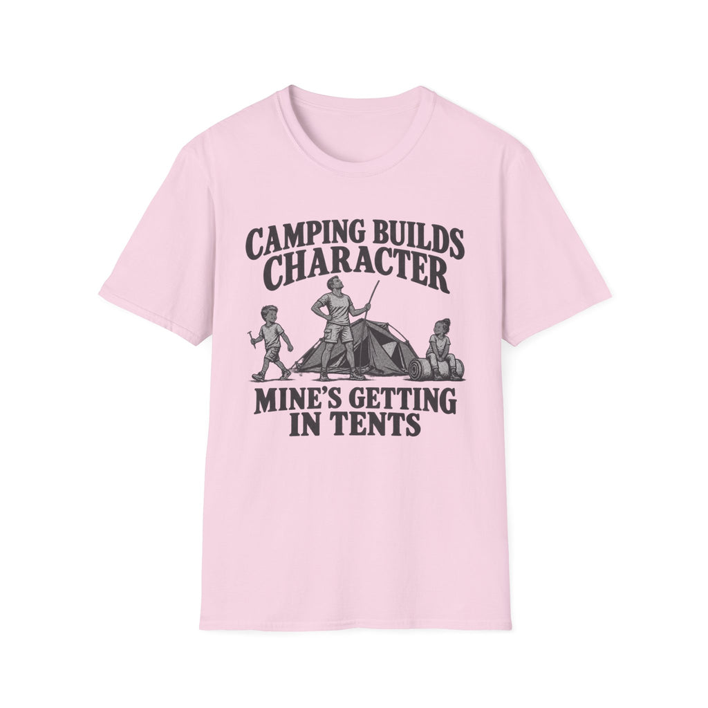 Camping Builds Character Dad T-Shirt