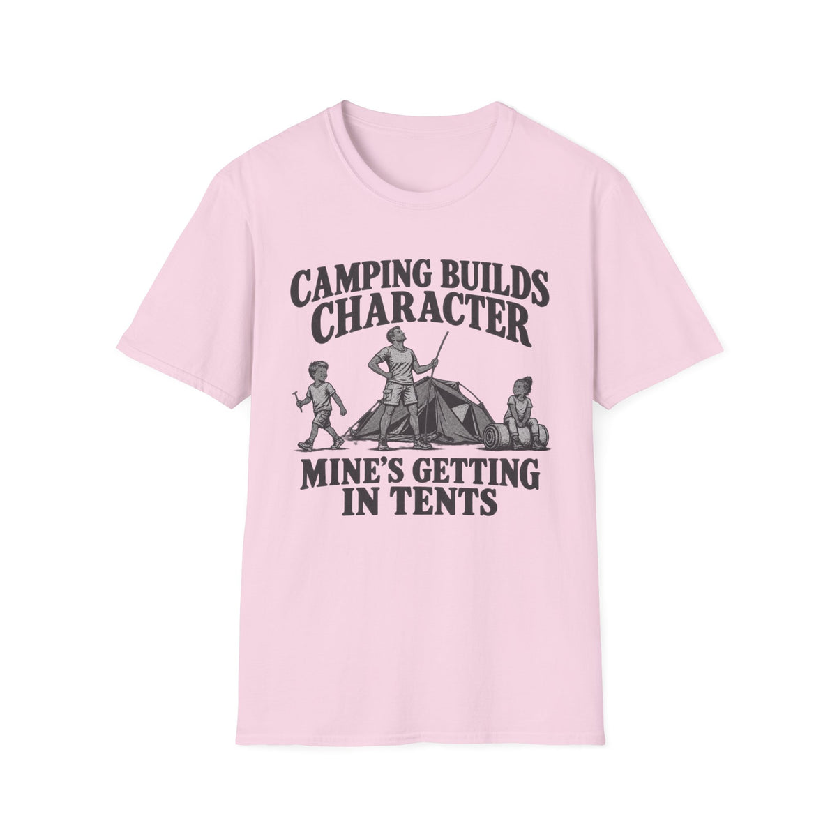 Camping Builds Character Dad T-Shirt