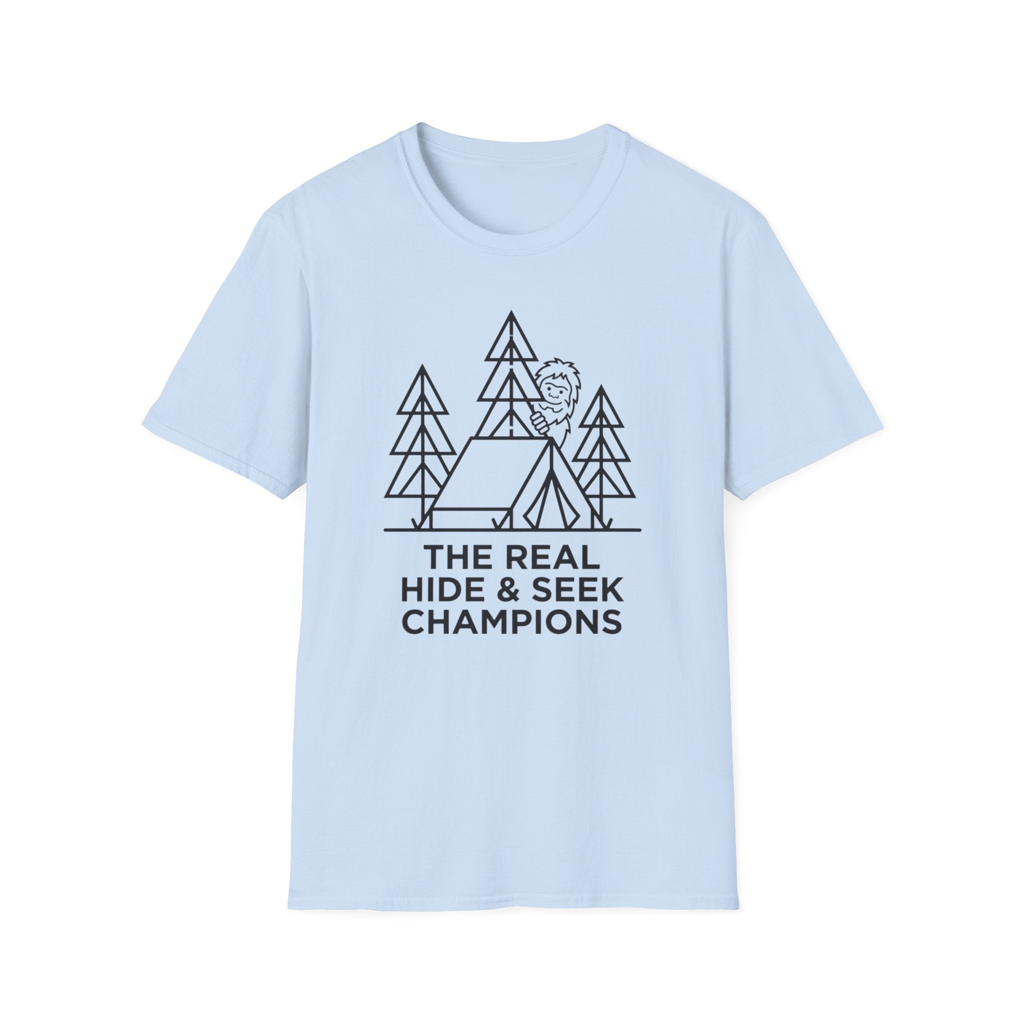 The Real Hide & Seek Champions With Bigfoot — Light Edition T-Shirt