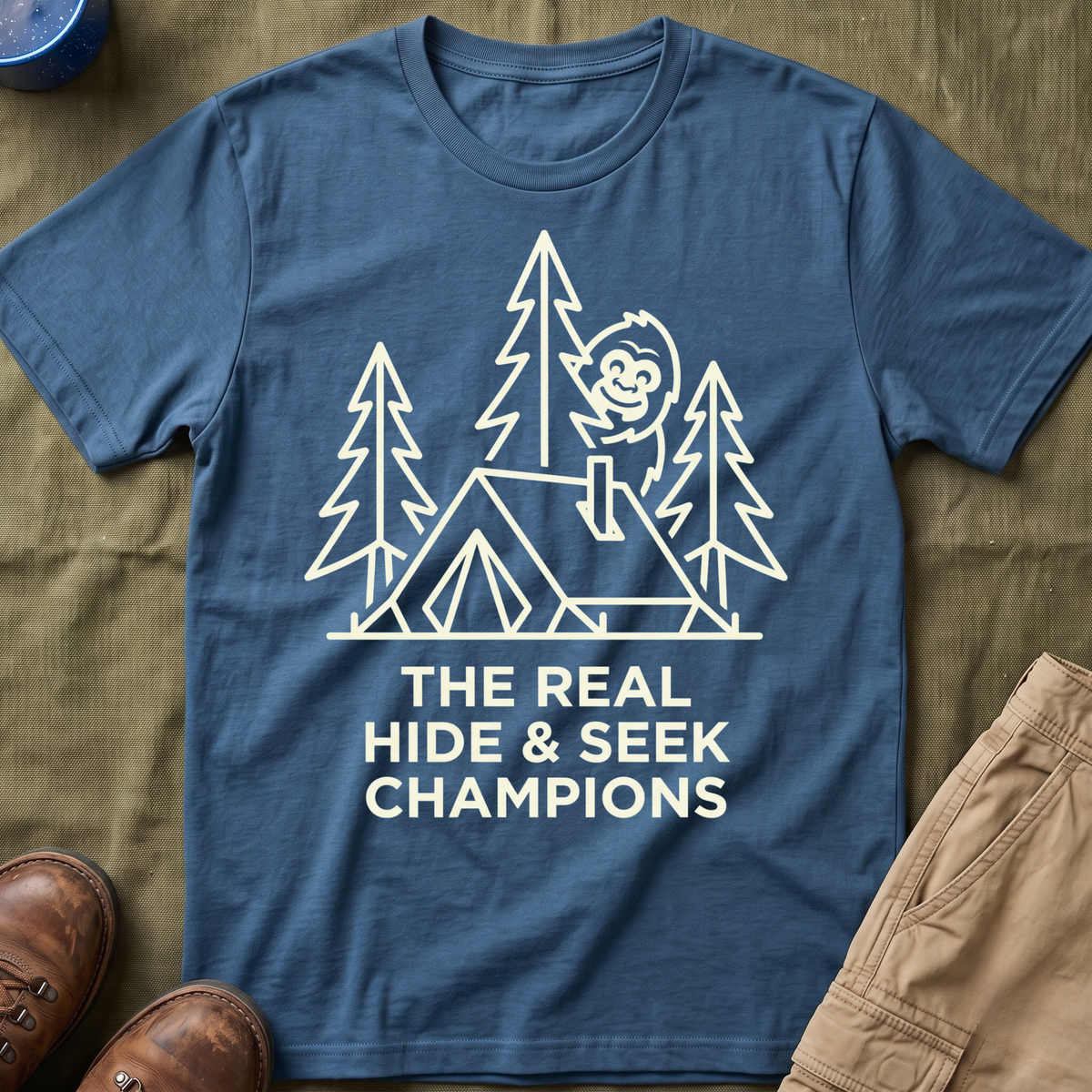 The Real Hide & Seek Champions With Bigfoot — Dark Edition T-Shirt