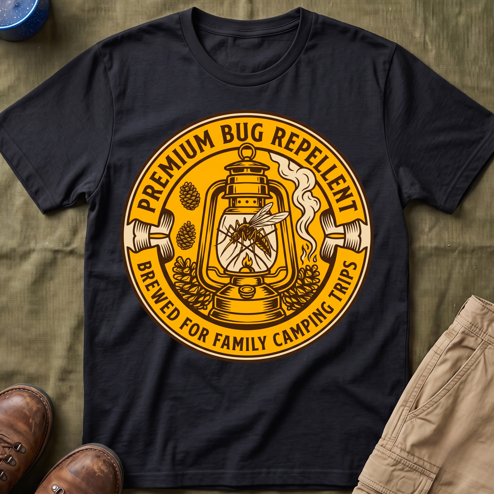 Premium Bug Repellent — Brewed For Family Camping Trips T-Shirt