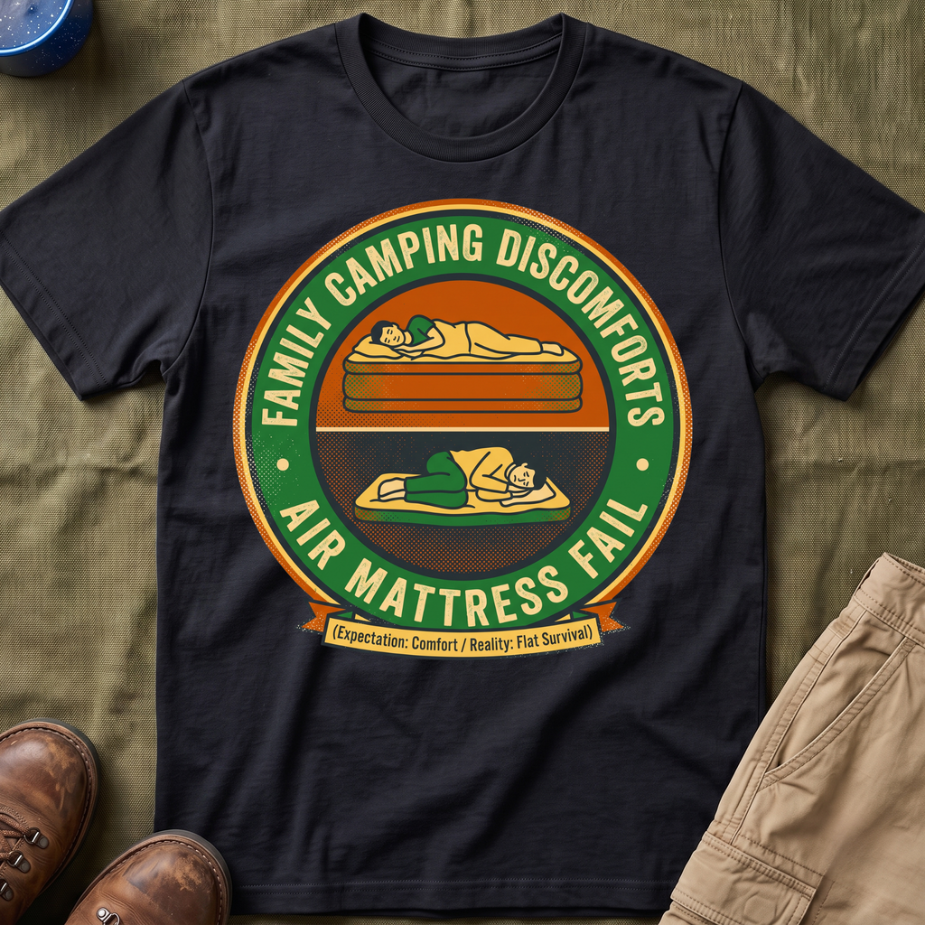 Family Camping Discomforts —  Air Mattress Fail T-Shirt