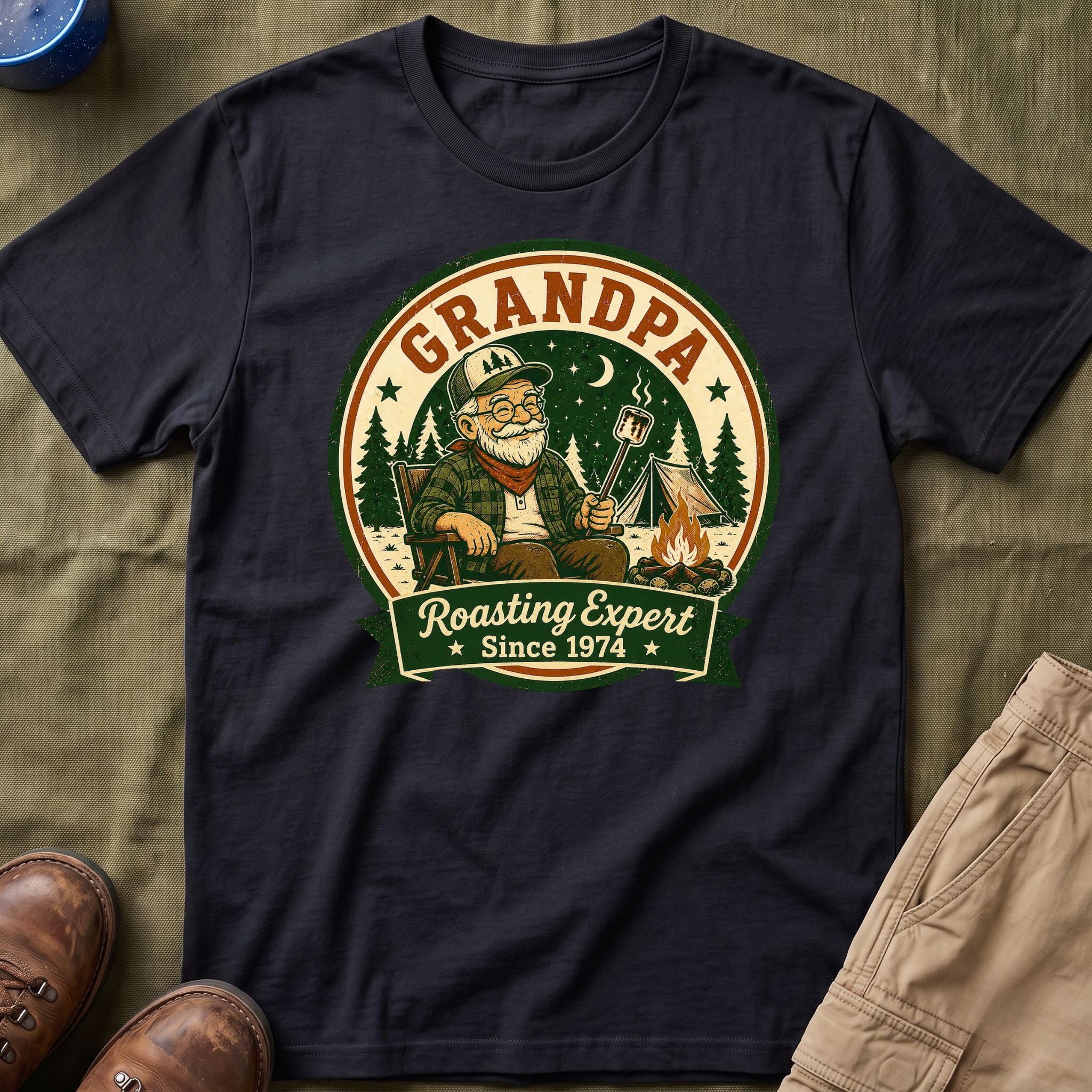 Grandpa — Roasting Expert Since 1974 Matching T-Shirt