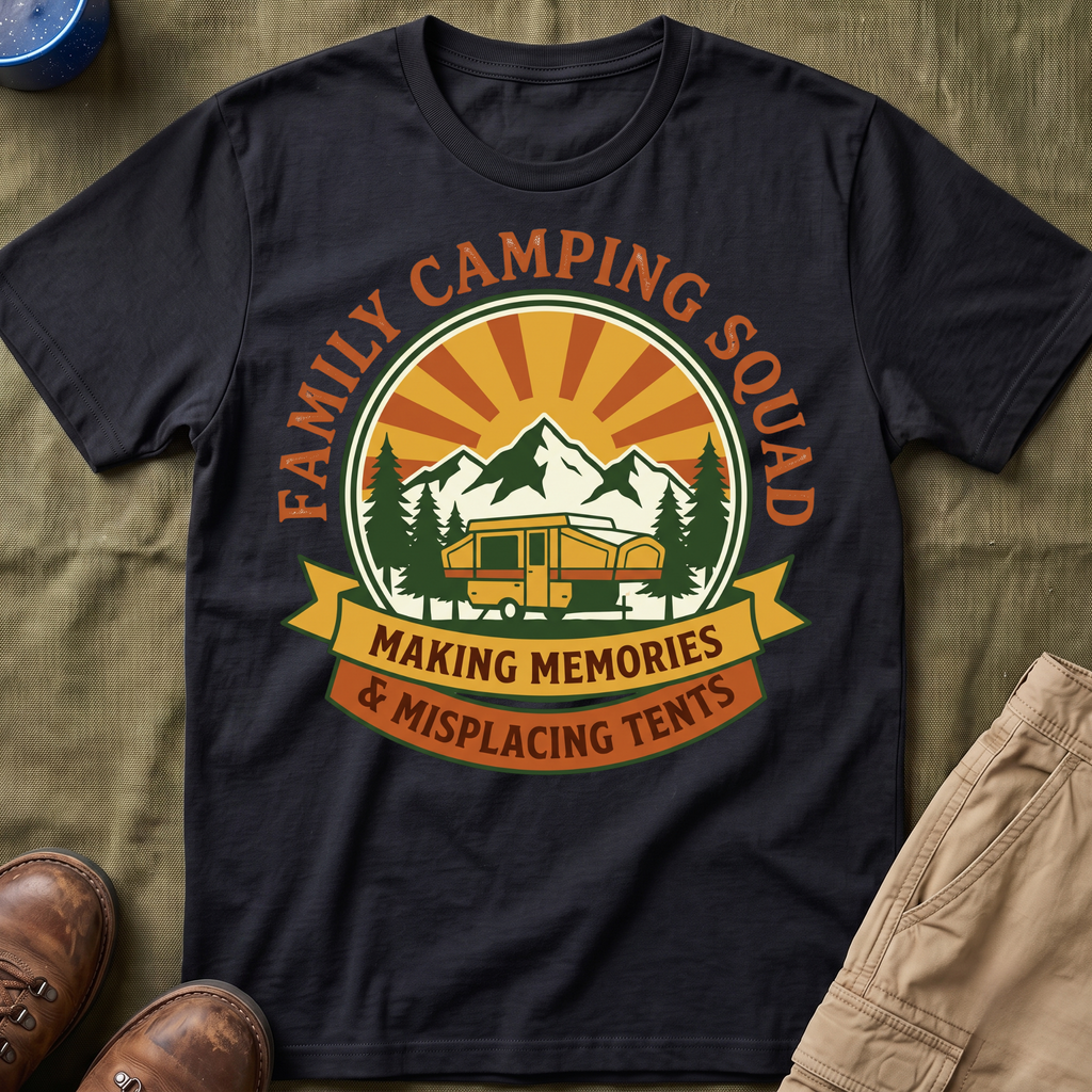 Family Camping Squad — Making Memories & Misplacing Tents T-Shirt