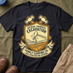 Official Campsite Excavation — Family Camping Co Soil Penetration Division T-Shirt