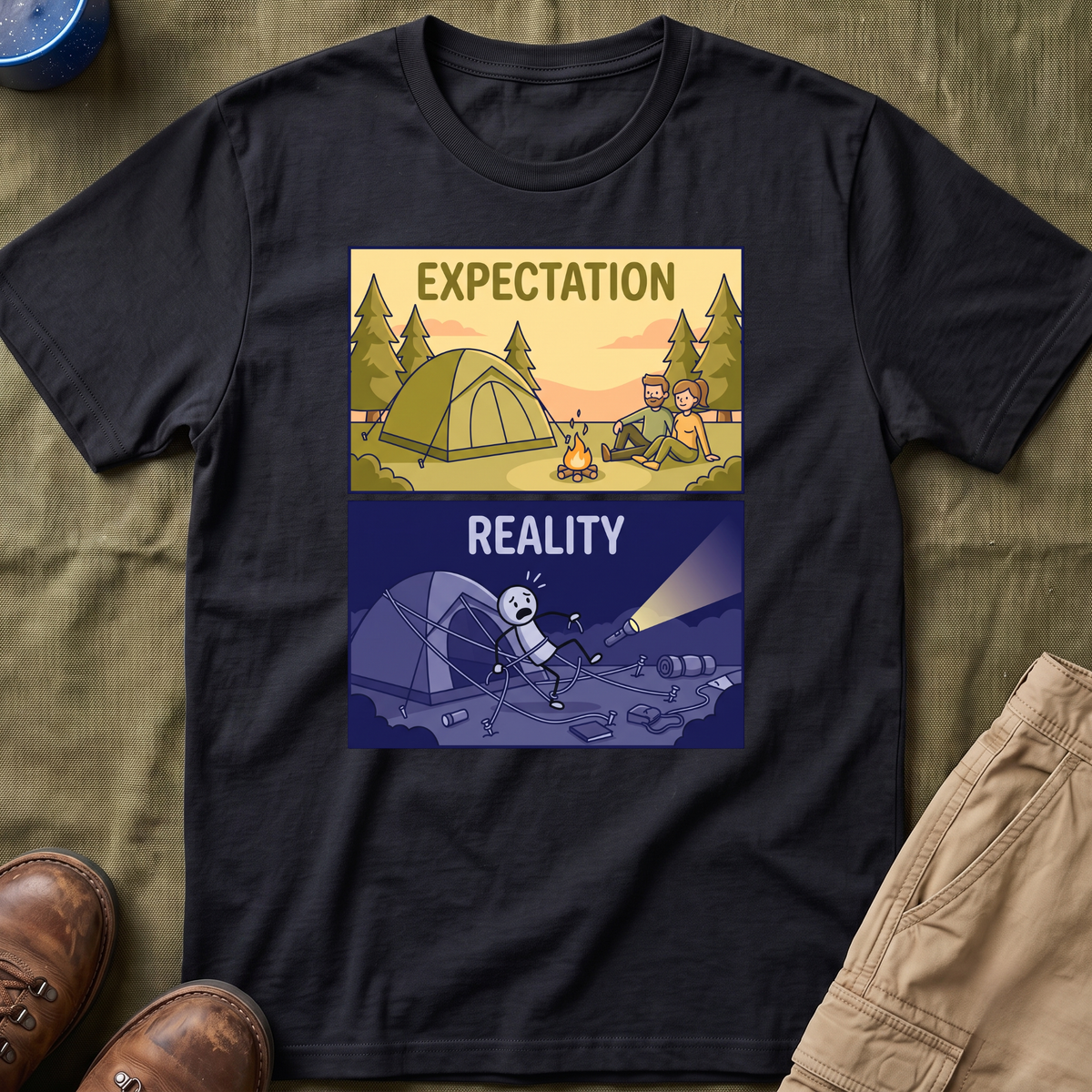 First Night Expectation vs Reality T-Shirt