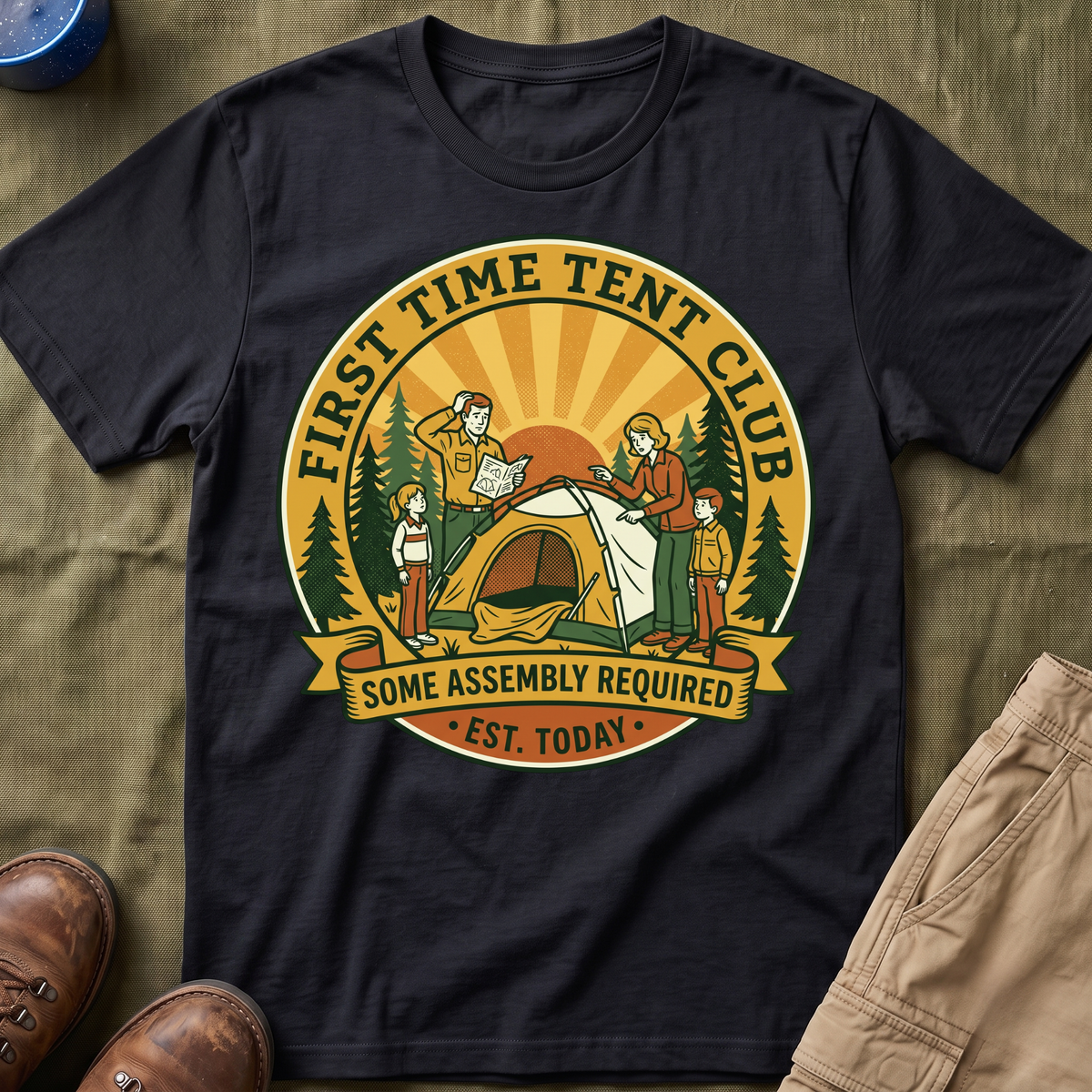 First Time Tent Club — Some Assembly Required T-Shirt