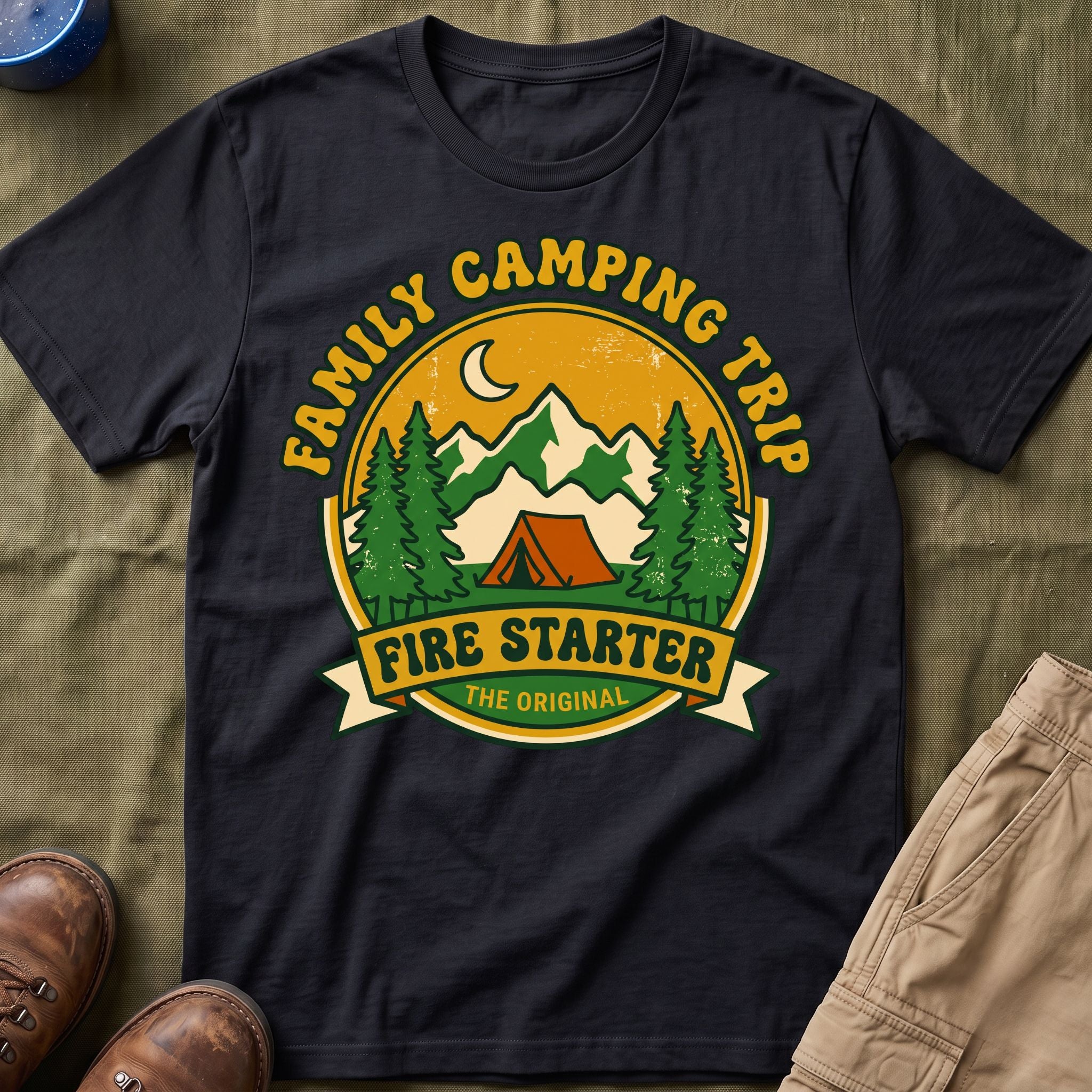 Family Camping Trip — Fire Starter Matching T-Shirt