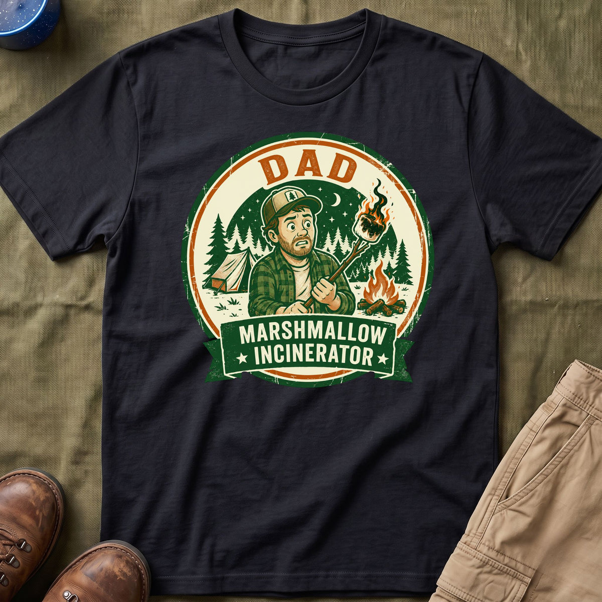 Dad — Marshmallow Incinerator Matching T-Shirt
