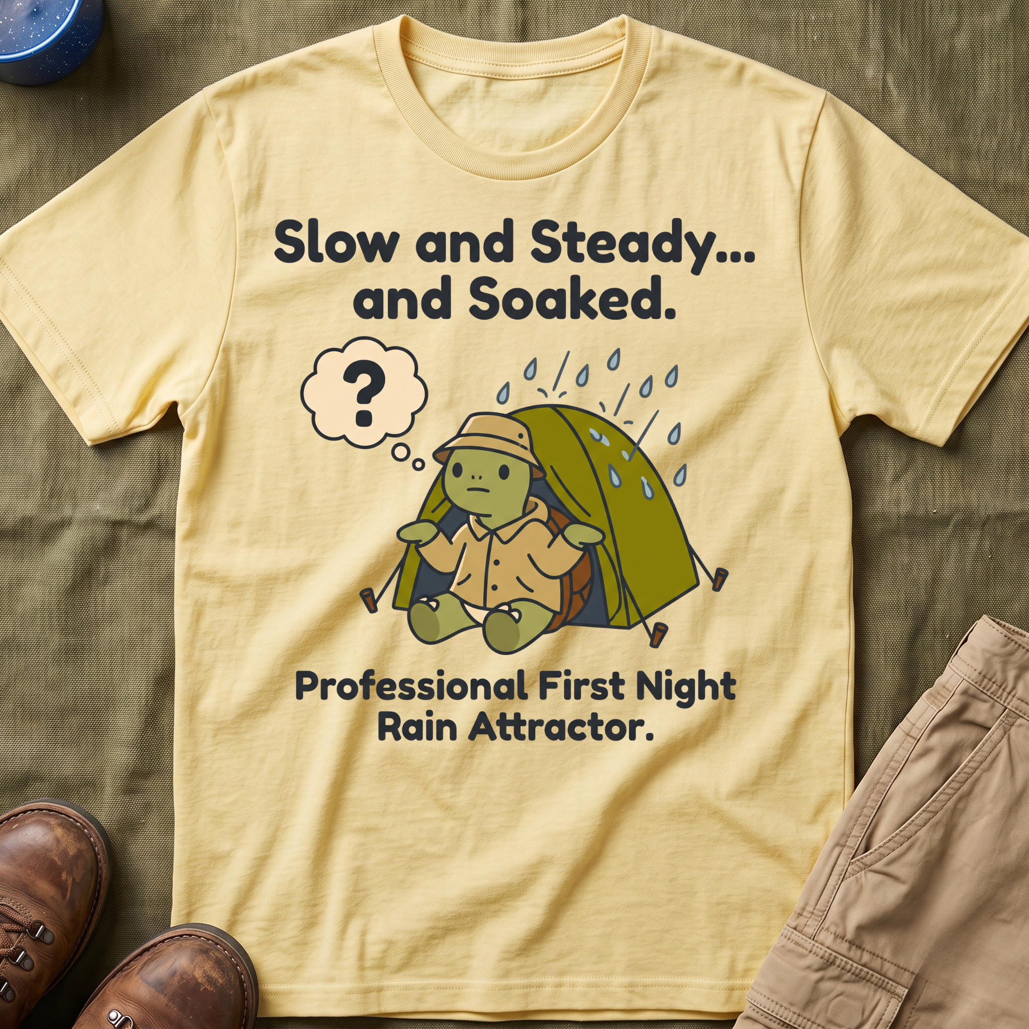 Slow and Steady and Soaked — Professional First Night Rain Attractor T-Shirt