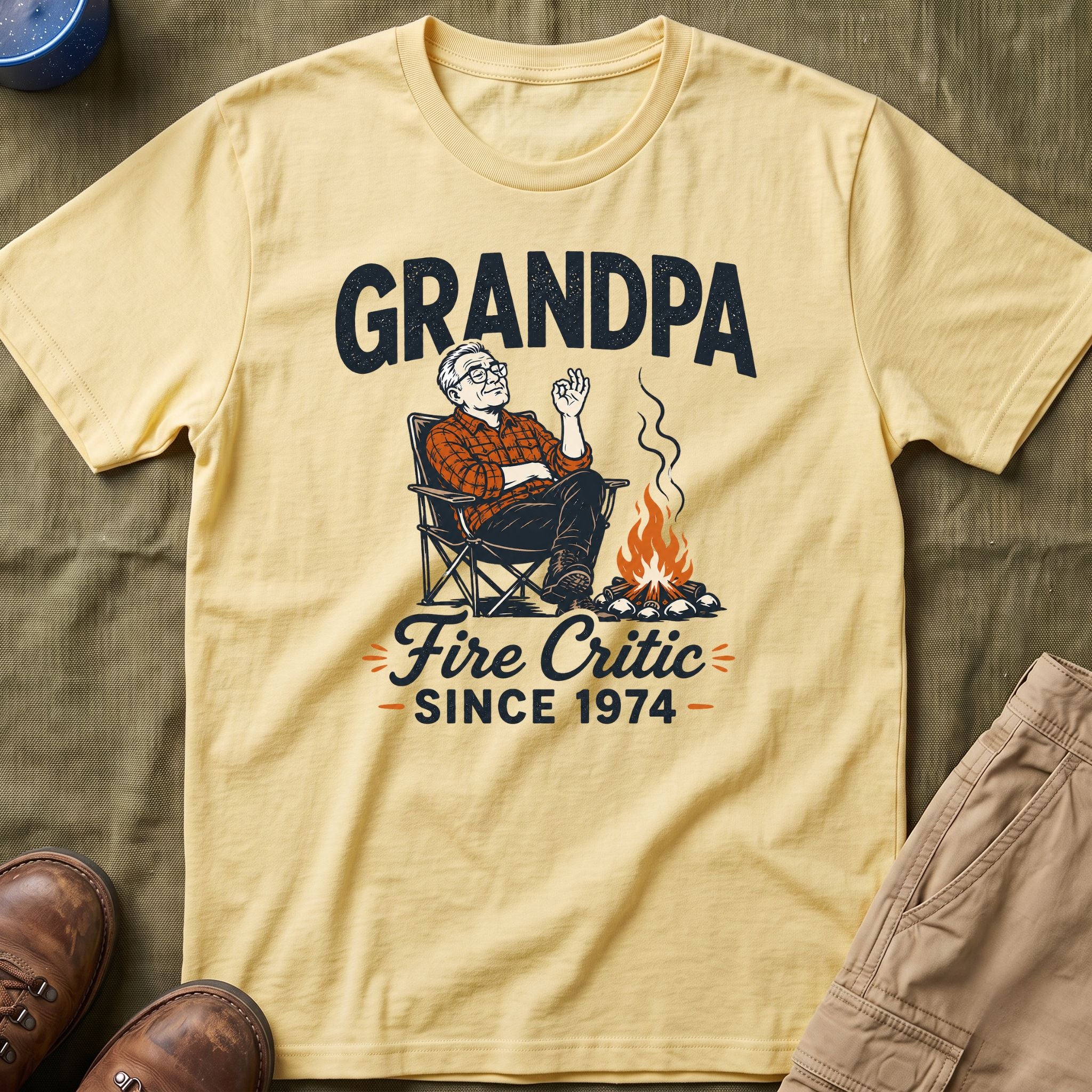 Grandpa — Fire Critic Since 1974 Matching T-Shirt
