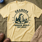 Grandpa — Senior Wolf (Retired) Matching T-Shirt