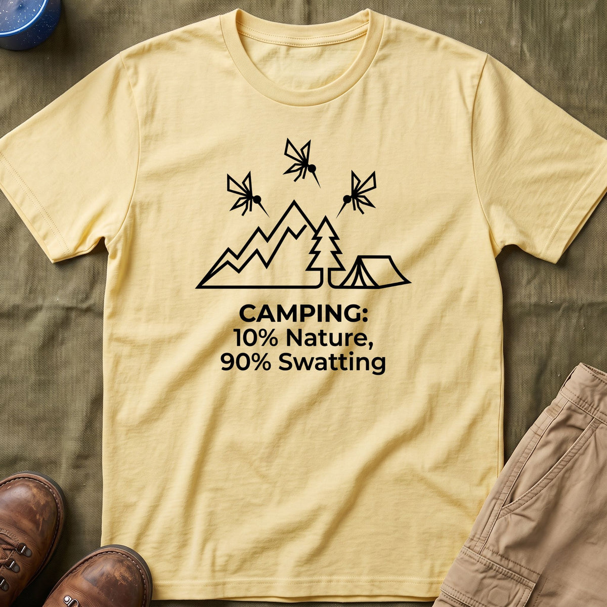 Camping — 10% Nature, 90% Swatting With Mosquitoes T-Shirt
