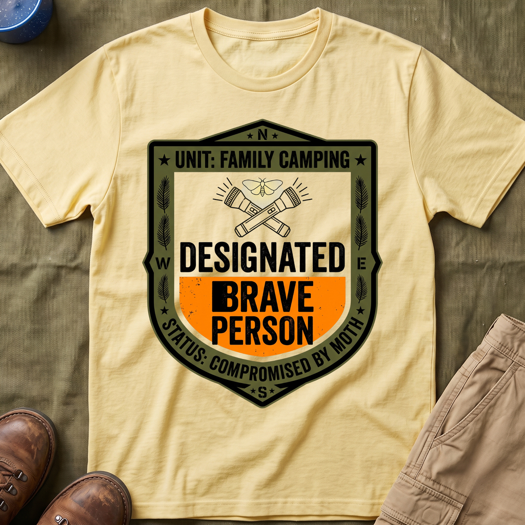 Designated Brave Person — Compromised By a Moth T-Shirt