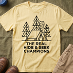 The Real Hide & Seek Champions With Bigfoot — Light Edition T-Shirt