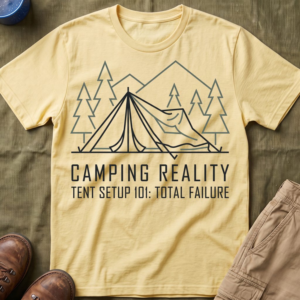 Camping Reality — Tent Setup 101: Total Failure T-Shirt