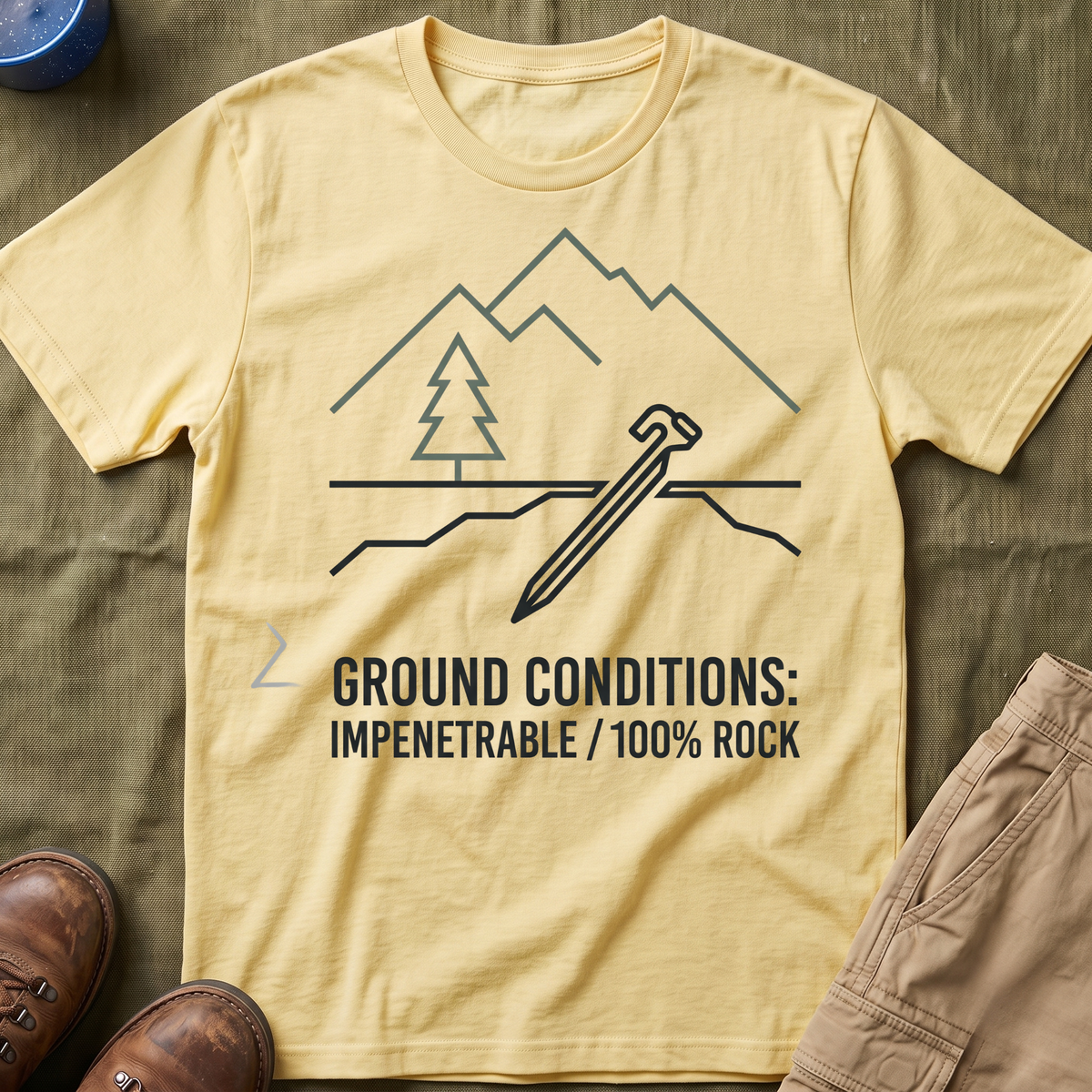 Ground Conditions: Impenetrable — 100% Rock T-Shirt