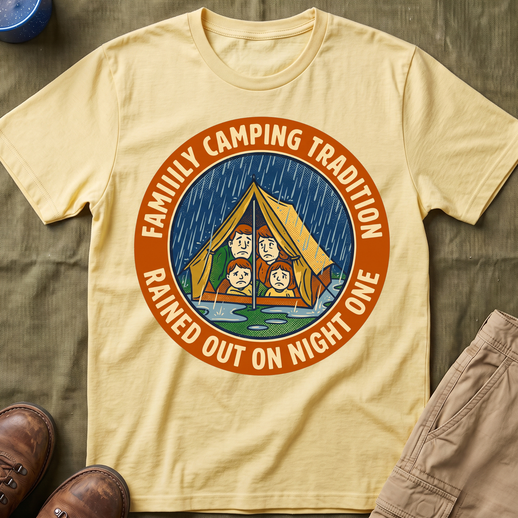 Family Camping Tradition — Rained Out On Night One T-Shirt