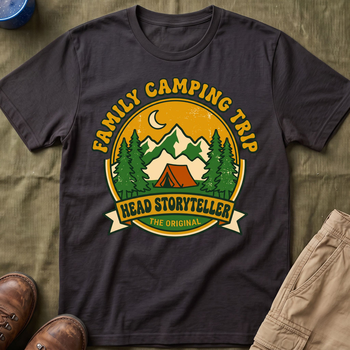 Family Camping Trip — Head Storyteller Matching T-Shirt