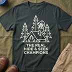 The Real Hide & Seek Champions With Bigfoot — Dark Edition T-Shirt