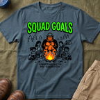 Squad Goal — Camping With My Squash With Bigfoot 8-Bit T-Shirt