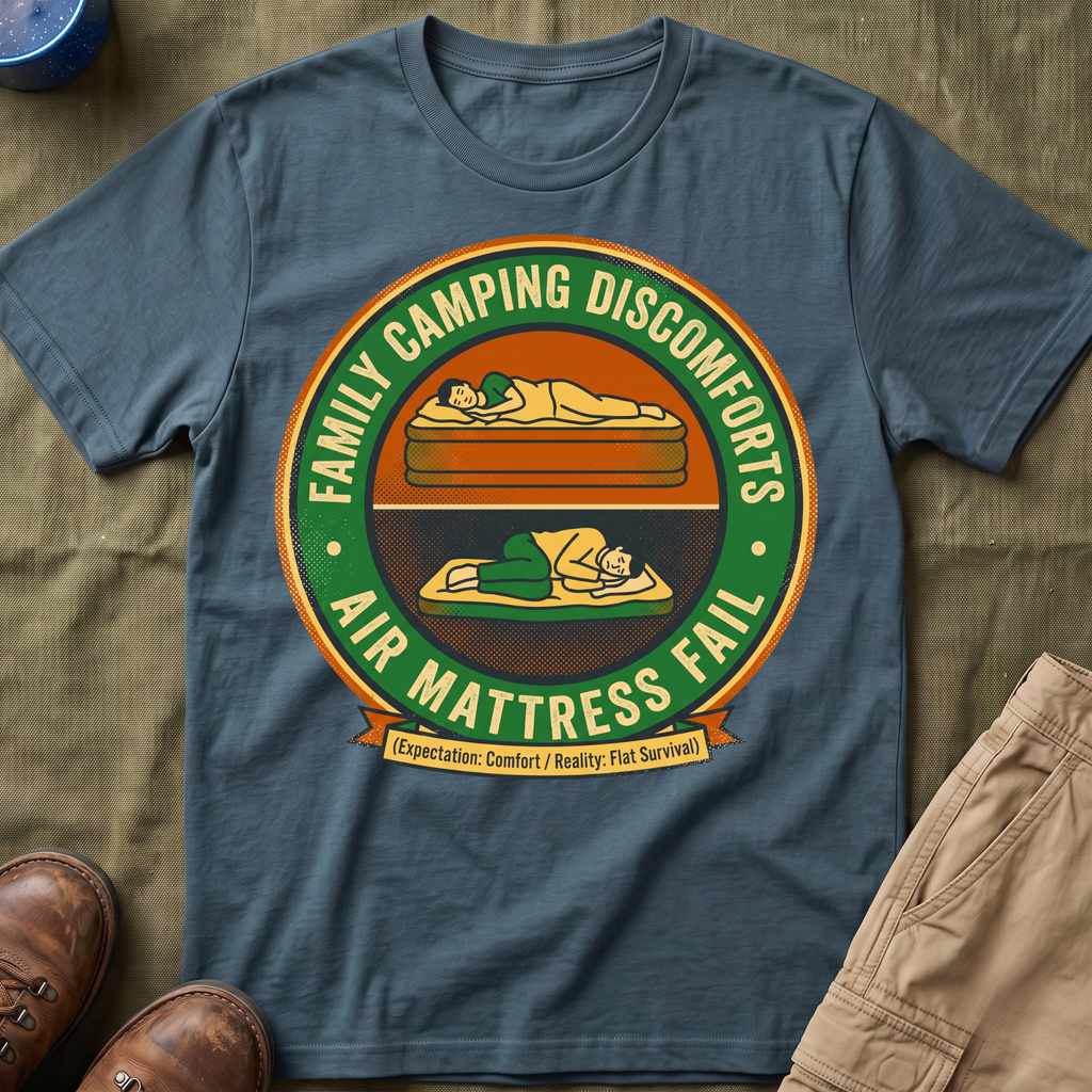 Family Camping Discomforts —  Air Mattress Fail T-Shirt