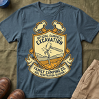 Official Campsite Excavation — Family Camping Co Soil Penetration Division T-Shirt