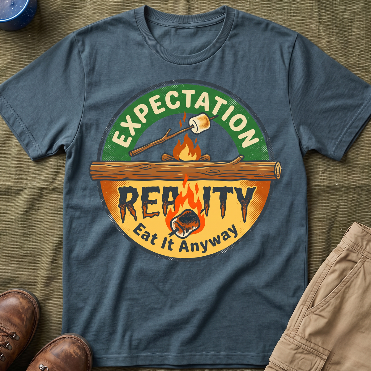 Marshmallow Expectation vs Reality — Eat It Anyway T-Shirt