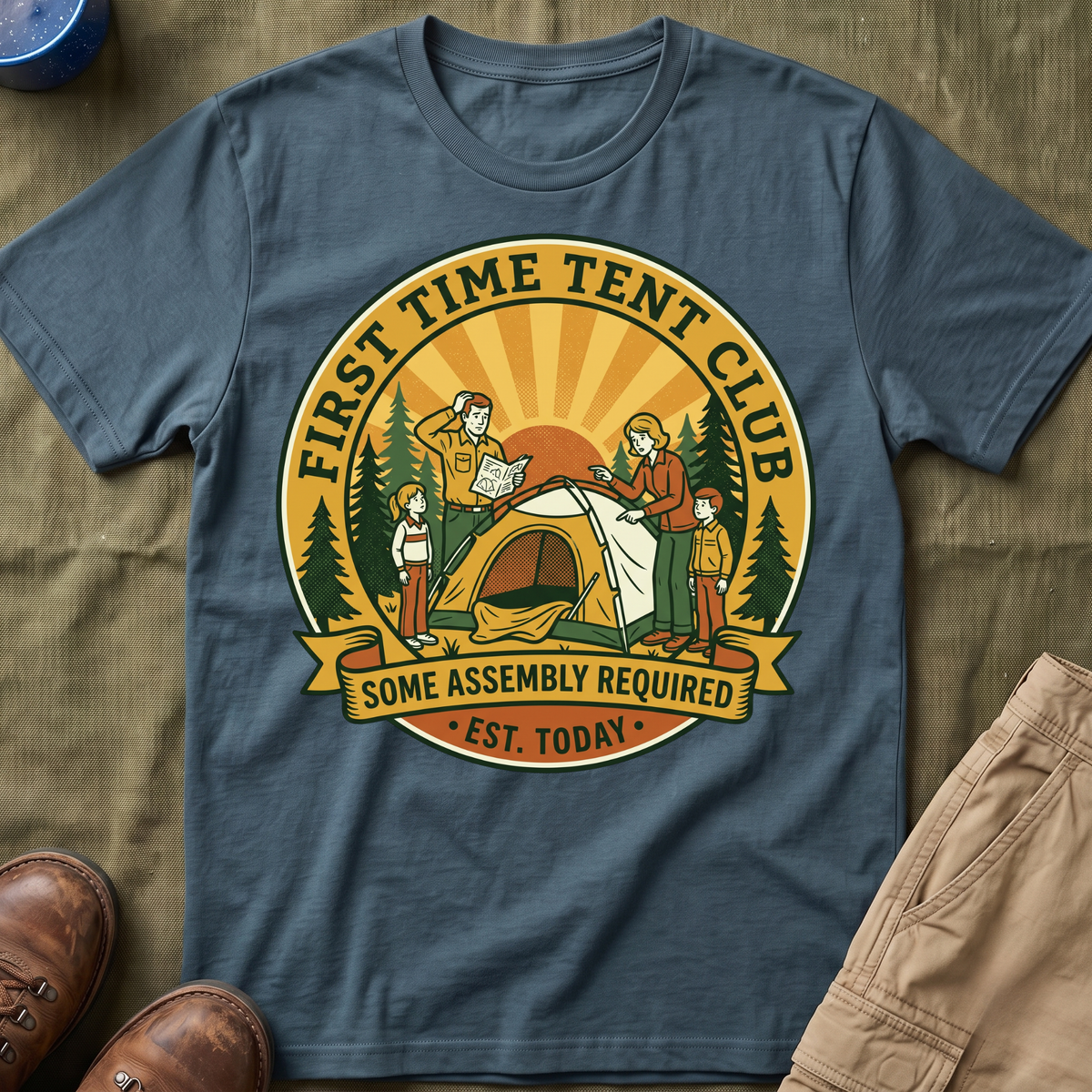 First Time Tent Club — Some Assembly Required T-Shirt