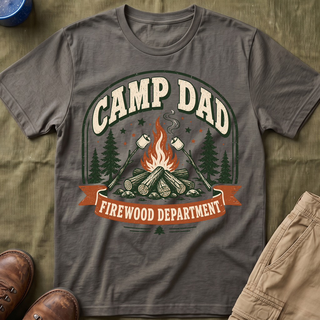 Camp Dad — Firewood Department Retro T-Shirt