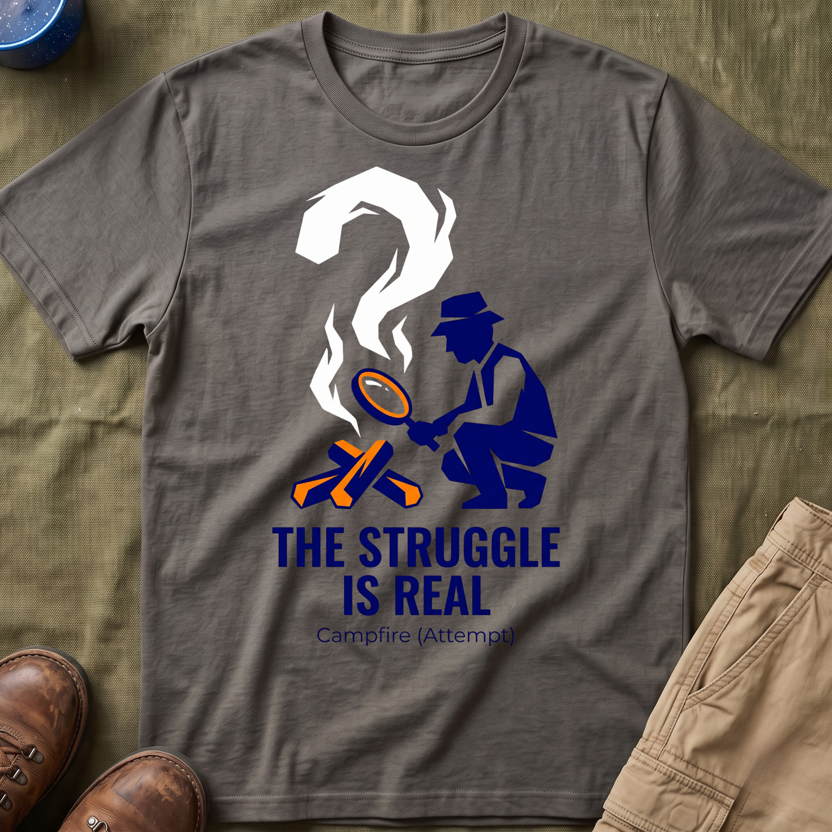 The Struggle Is Real — Campfire Attempt T-Shirt