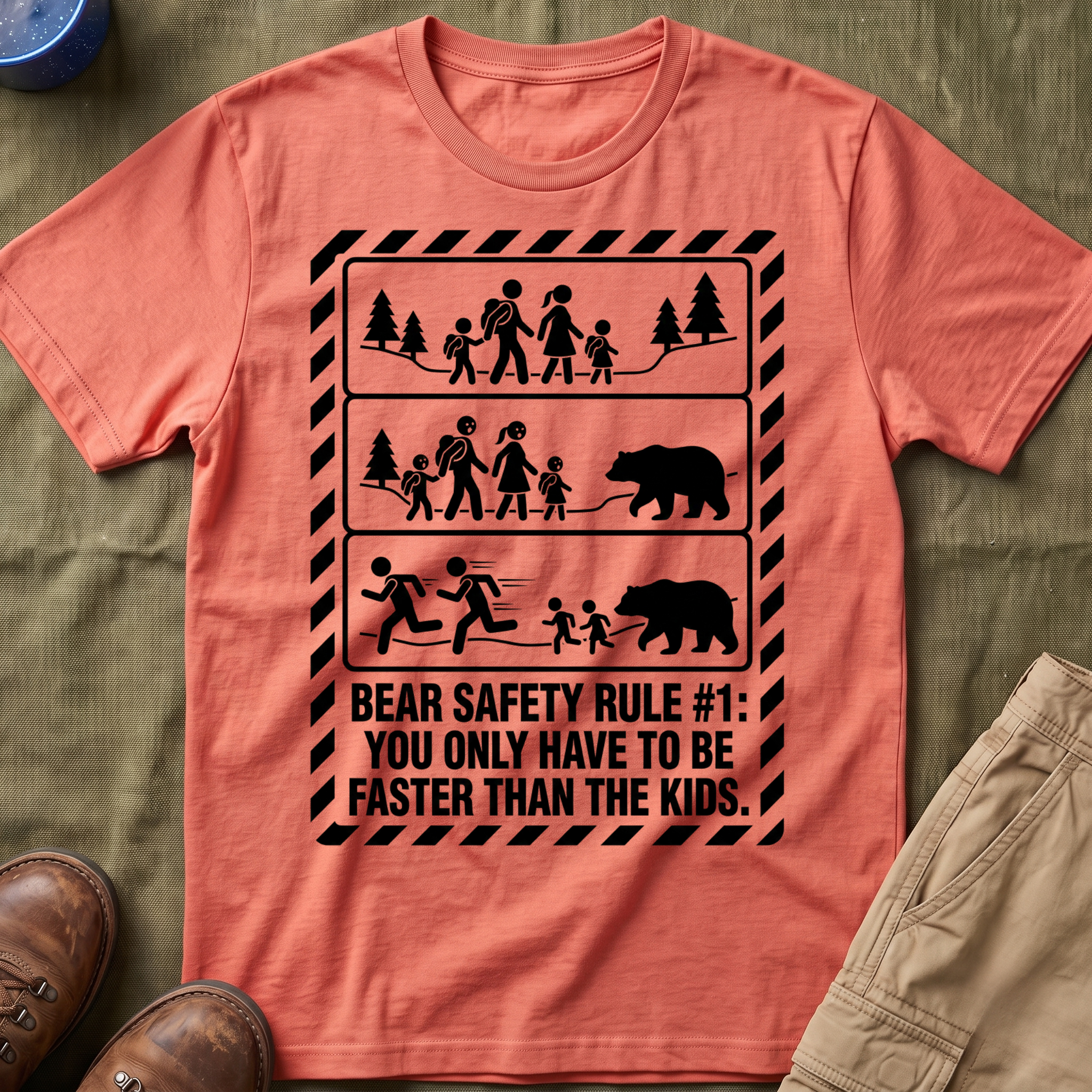 Bear Safety Rule #1 — You Only Have To Be Faster Than The Kids T-Shirt