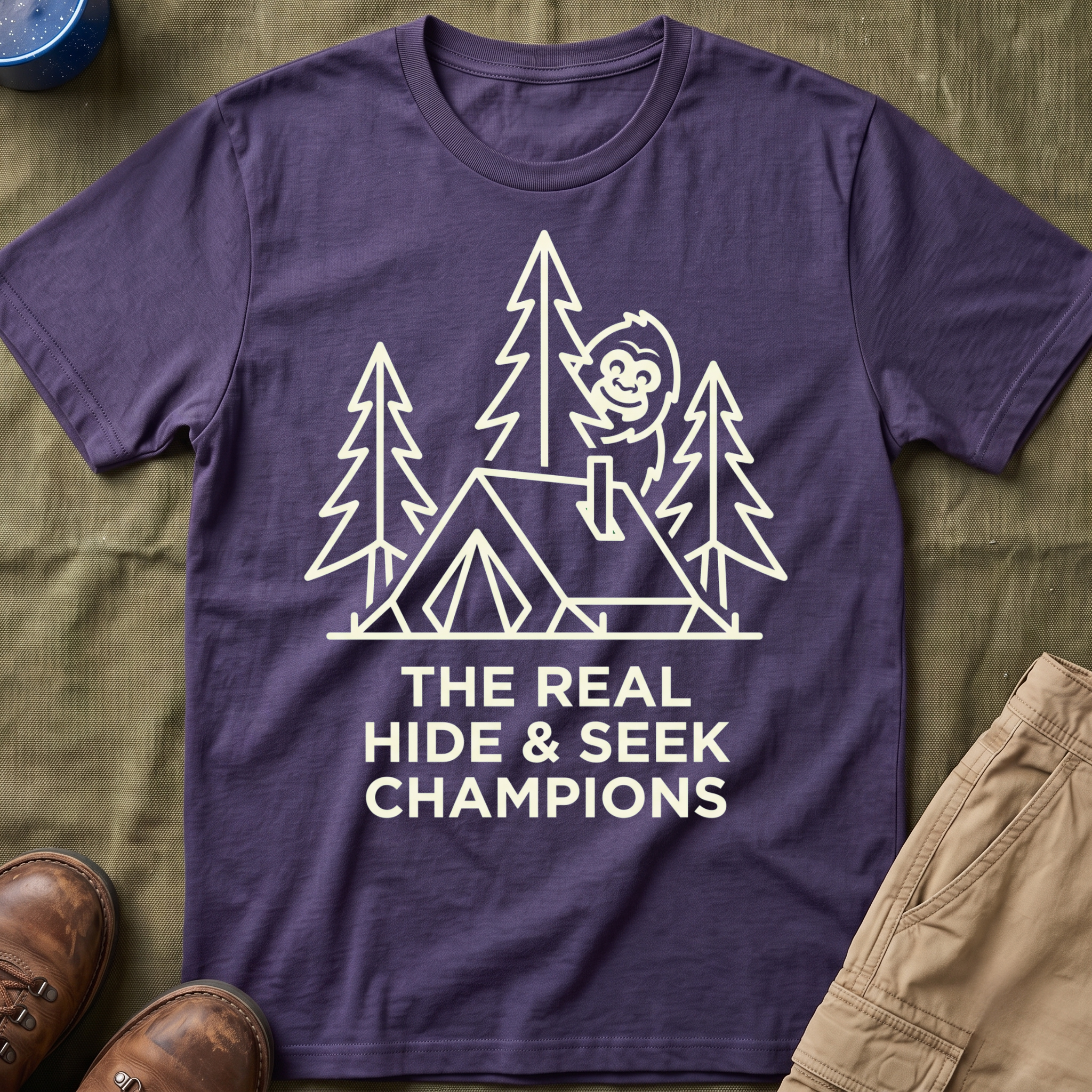 The Real Hide & Seek Champions With Bigfoot — Dark Edition T-Shirt